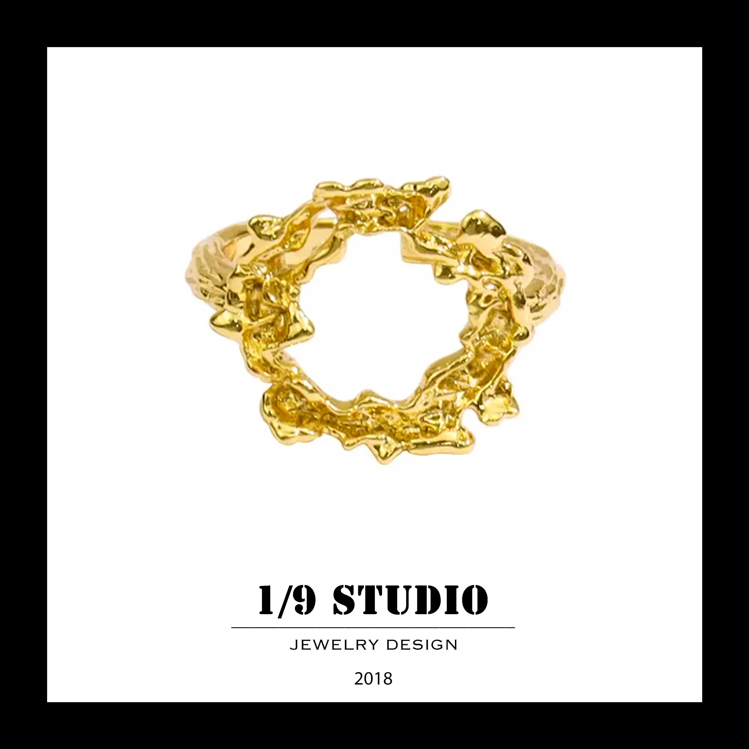 1/9 Studio Gold Filled Adjustable Ring