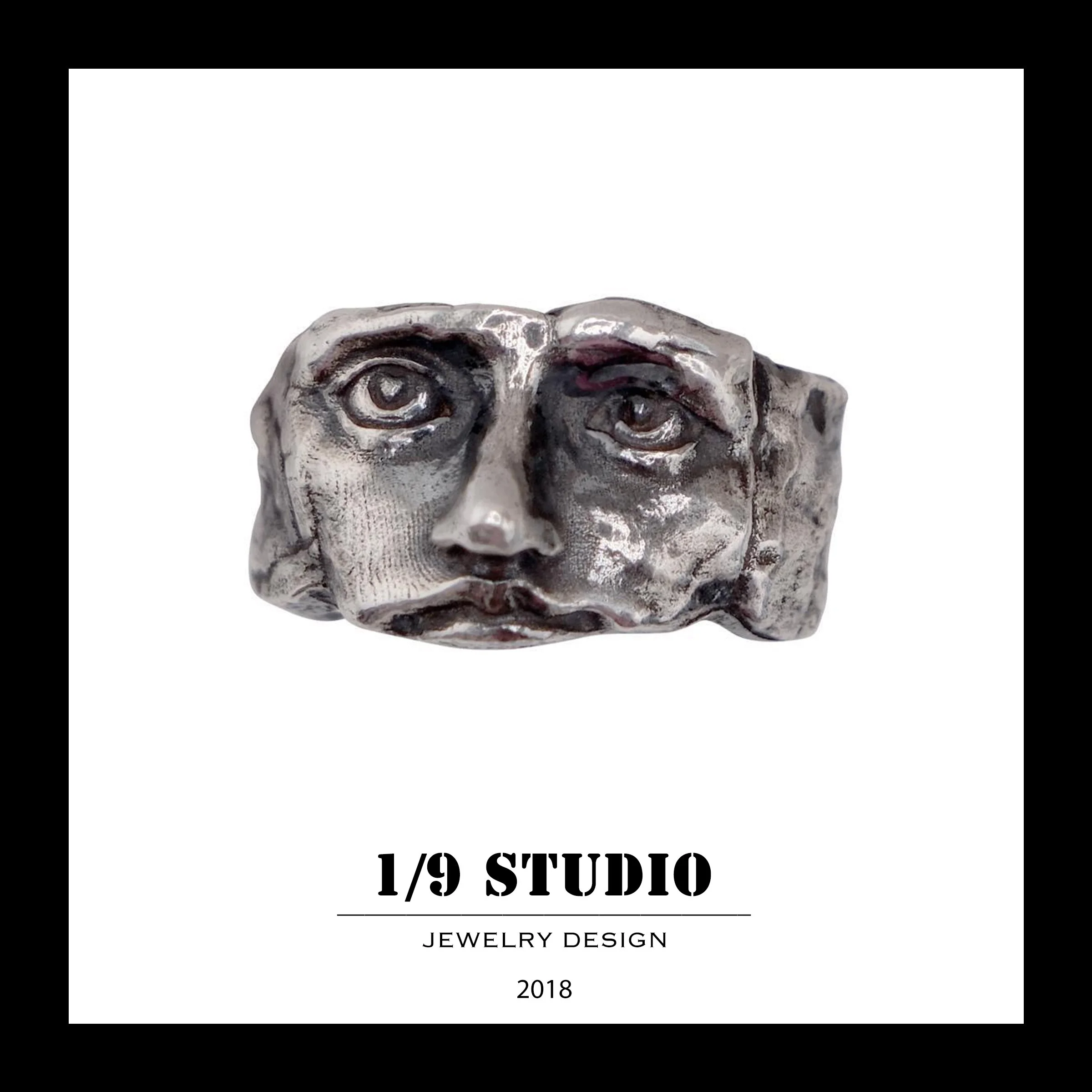 1/9 Studio 925 Sterling Silver Adjustable Ring