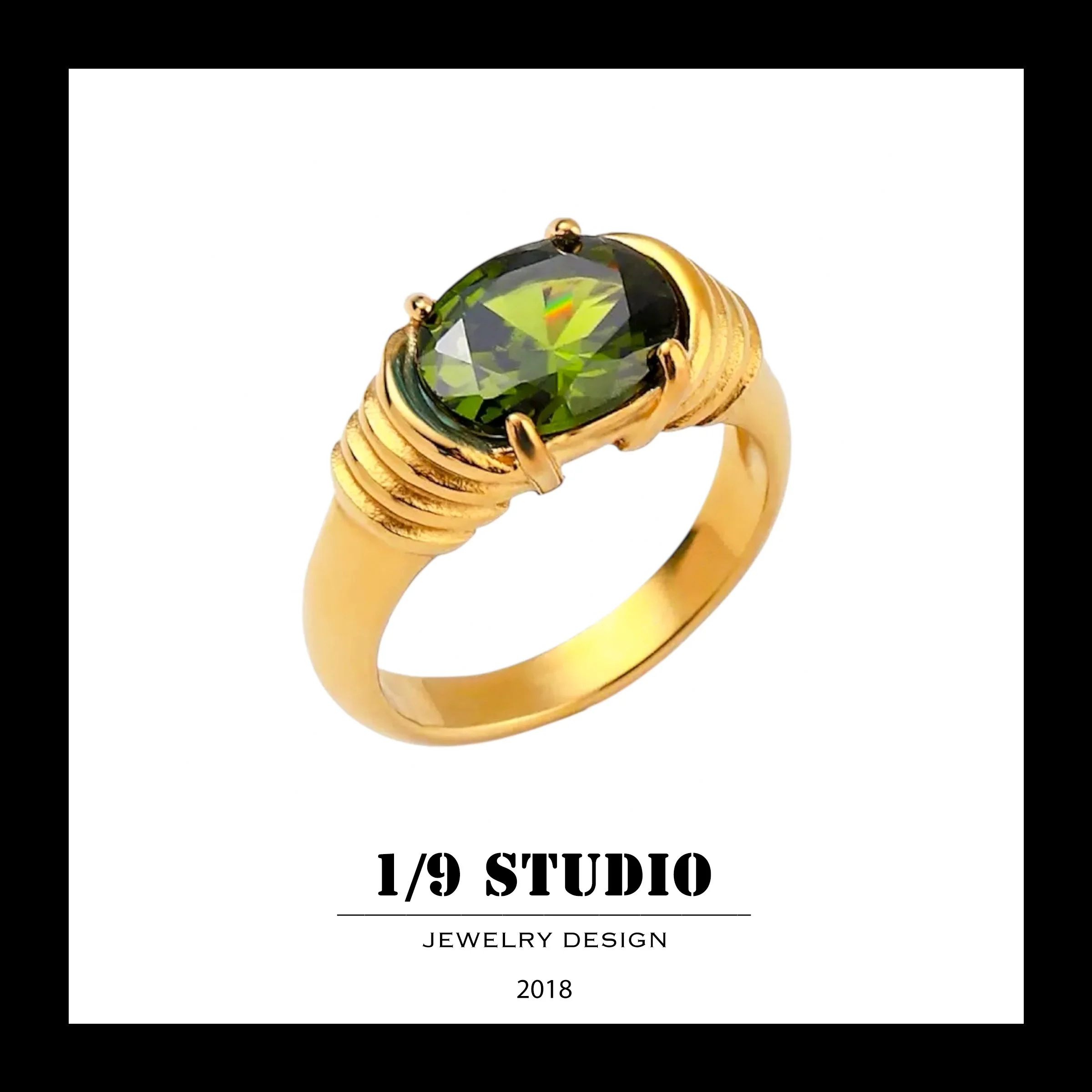 1/9 Studio Gold Filled Adjustable Ring