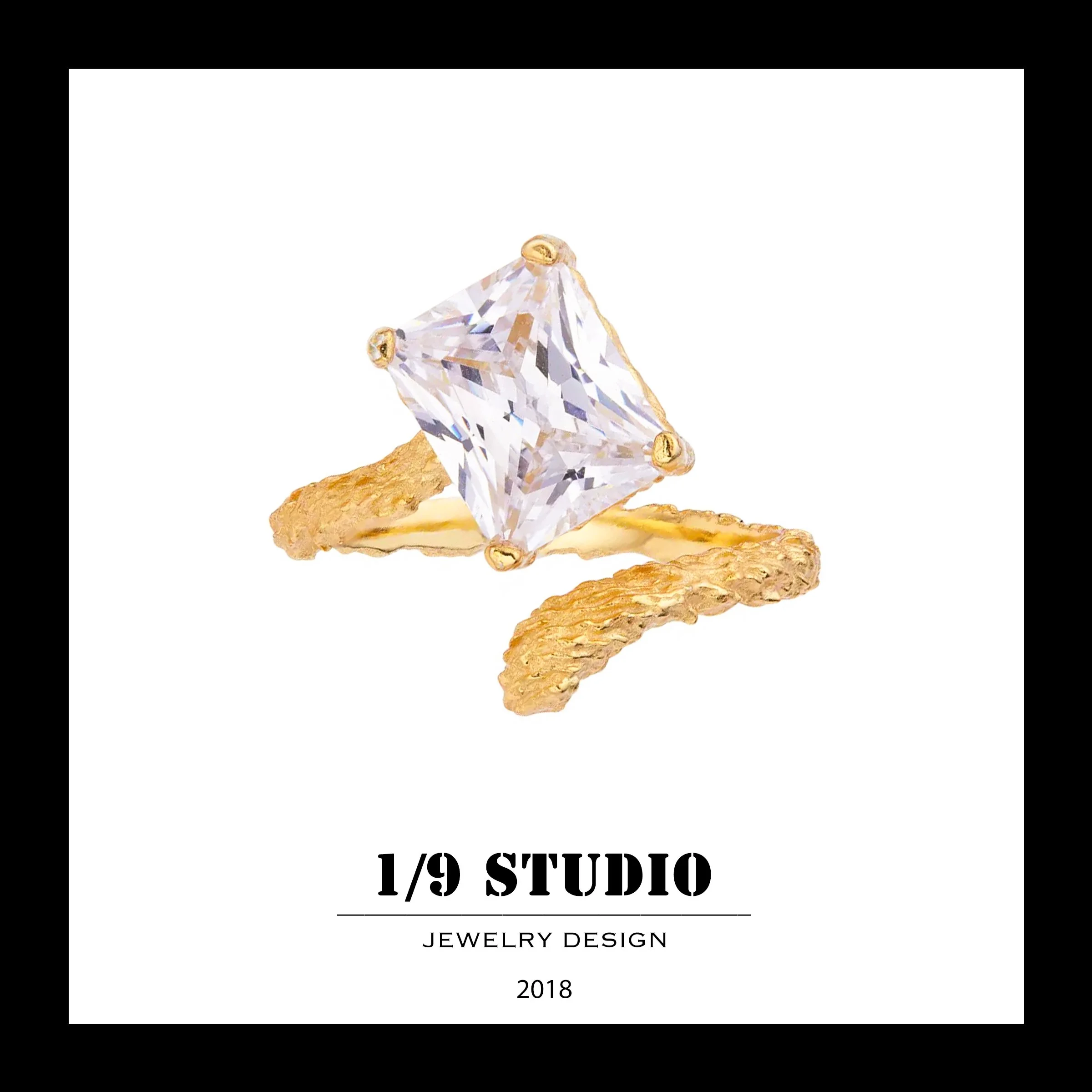 1/9 Studio Gold Filled Adjustable Ring