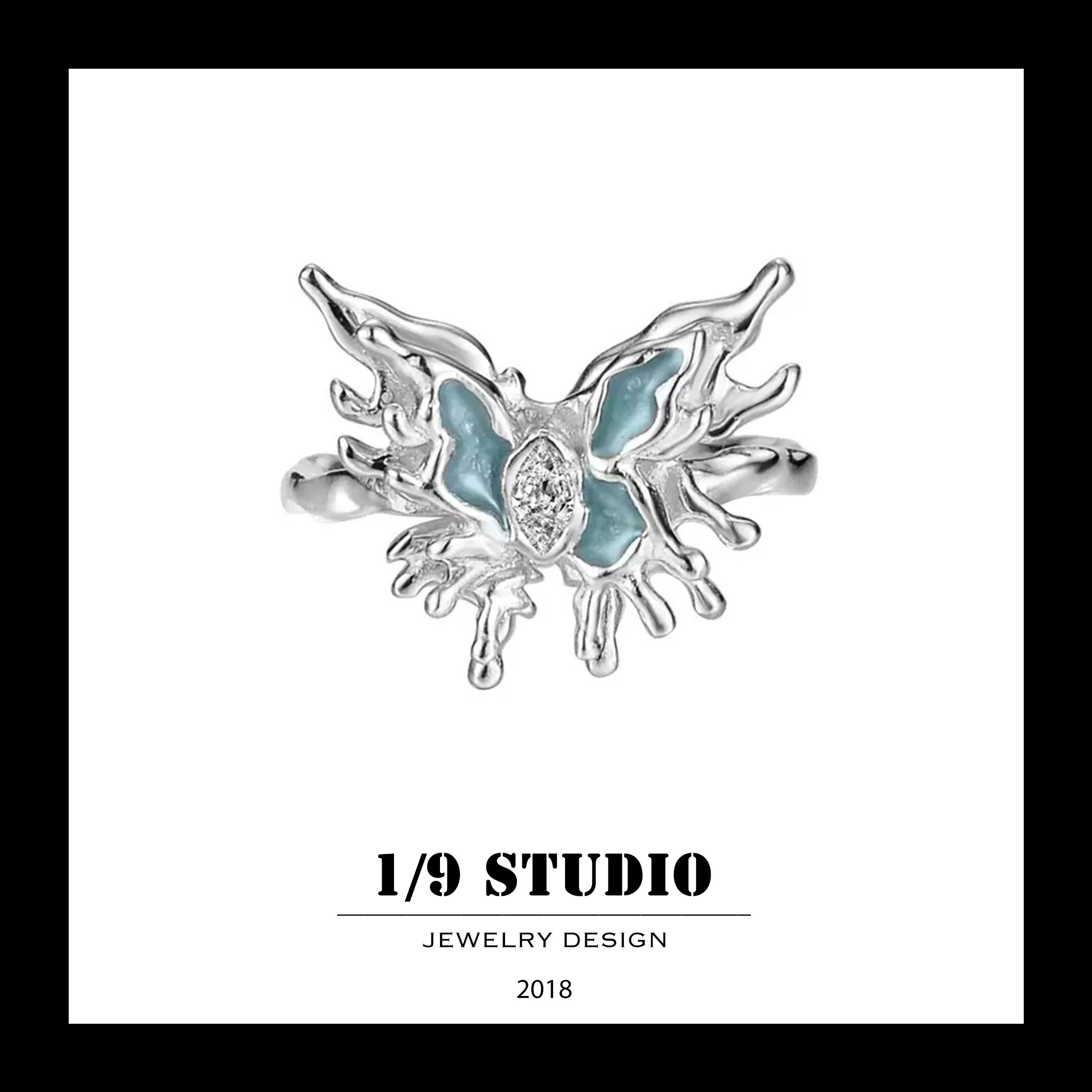 1/9 Studio 925 Sterling Silver Adjustable Ring