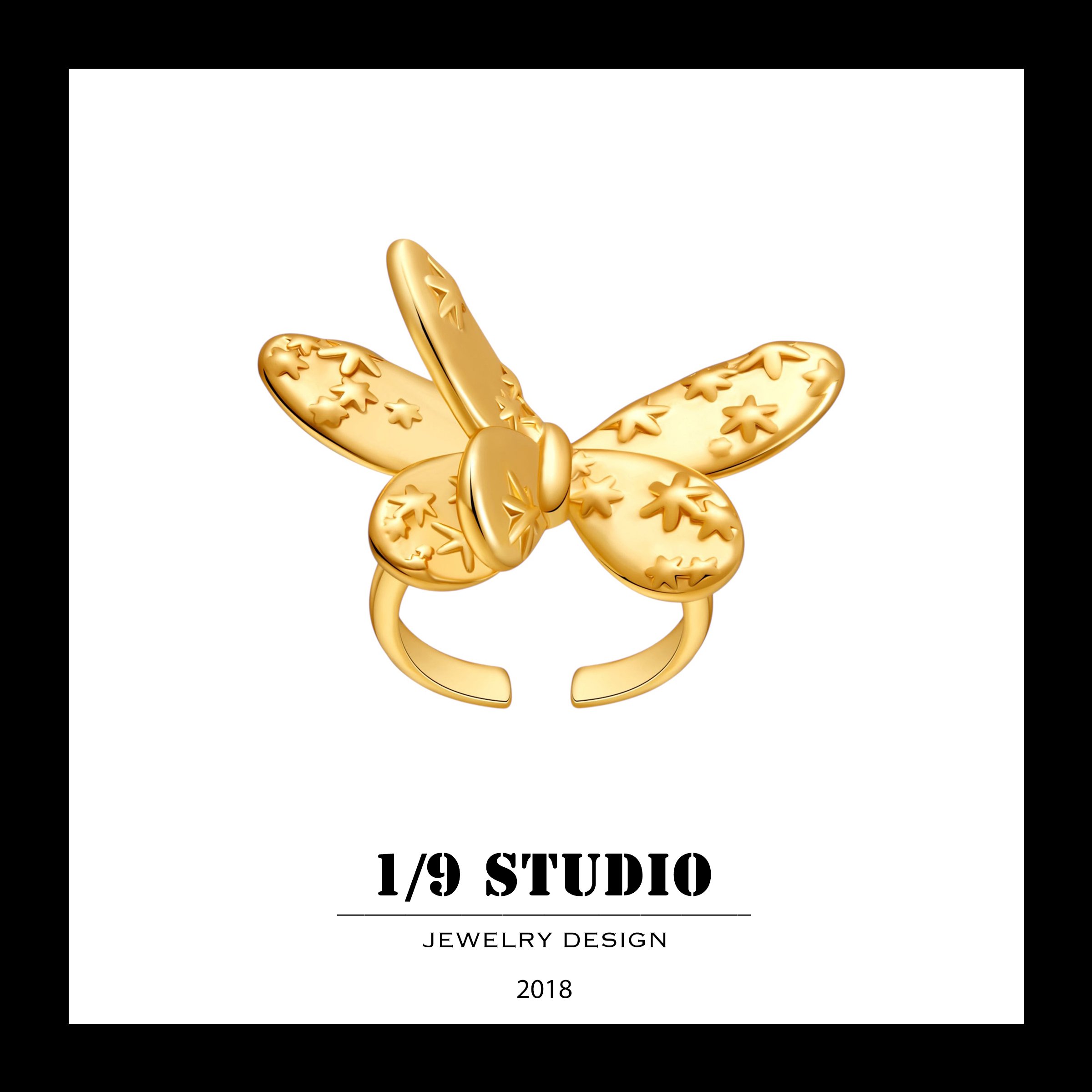 1/9 Studio Gold Filled Adjustable Ring