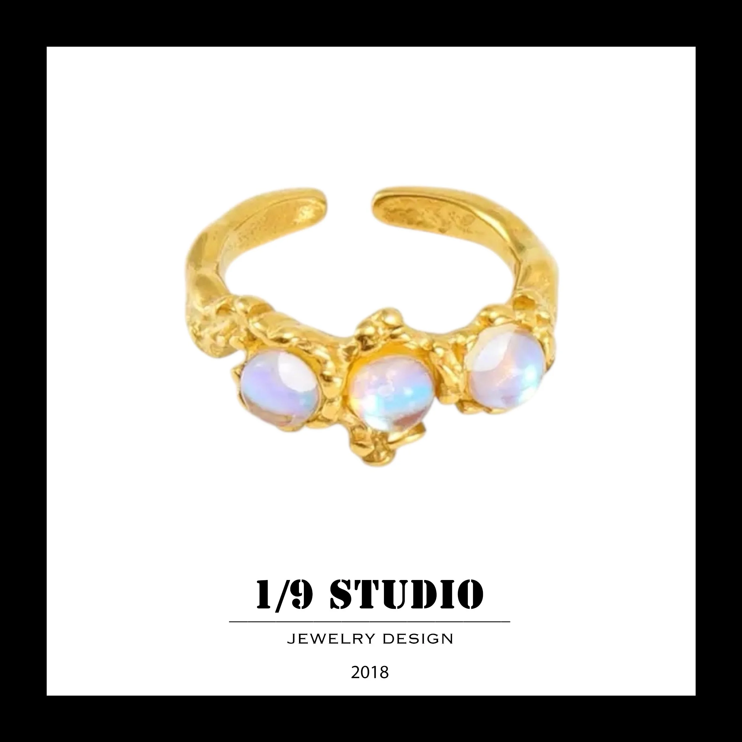 1/9 Studio Gold Filled Adjustable Ring