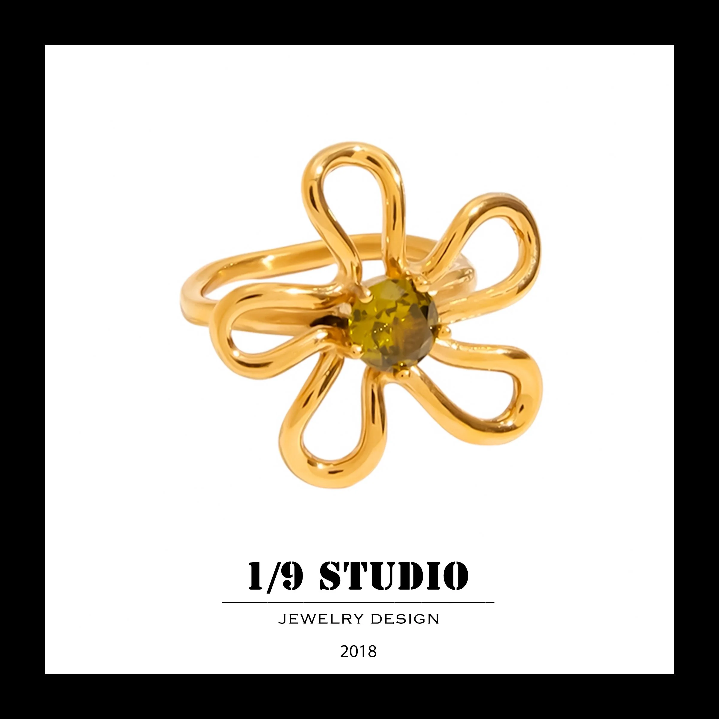 1/9 Studio Gold Filled Adjustable Ring