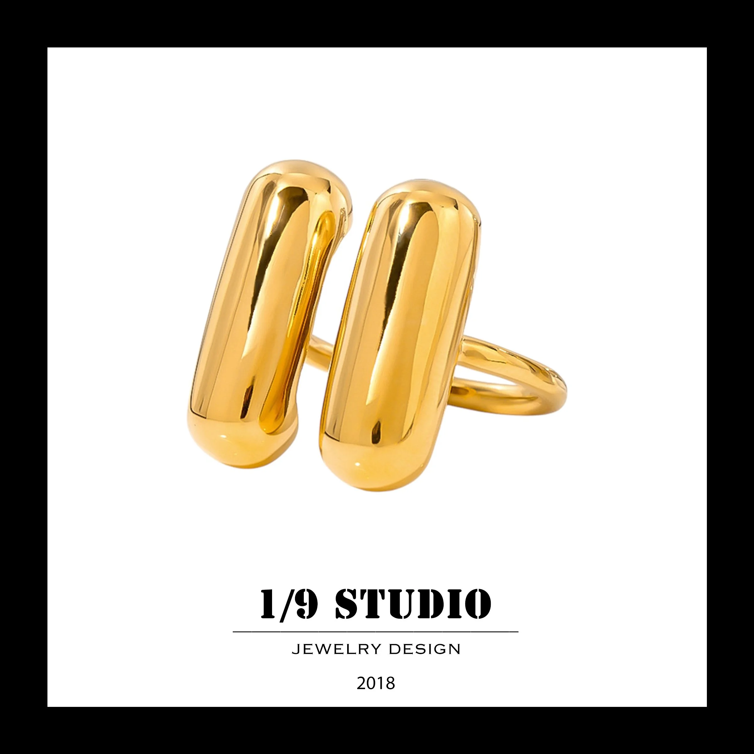 1/9 Studio Gold Filled Adjustable Ring