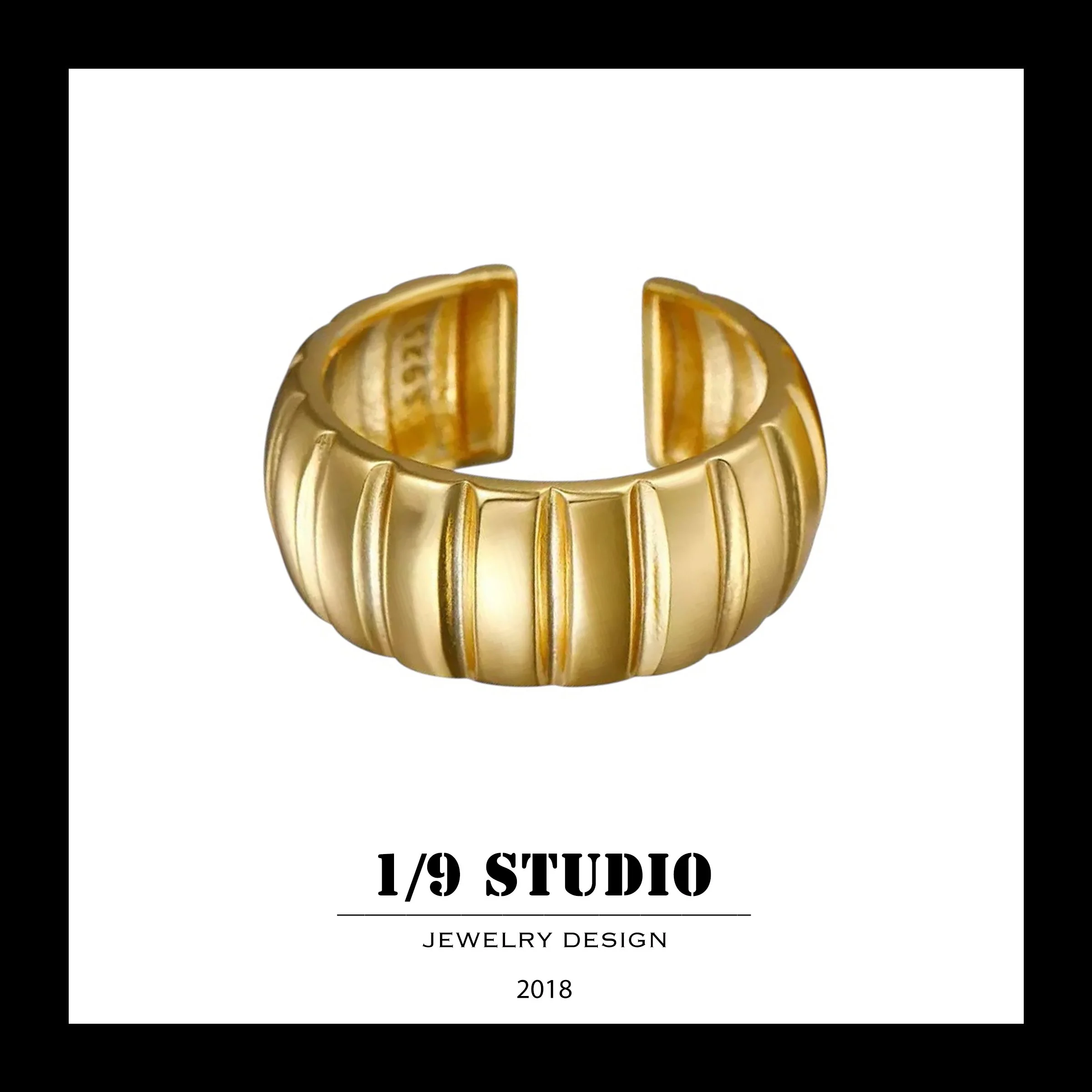 1/9 Studio Gold Filled Adjustable Ring