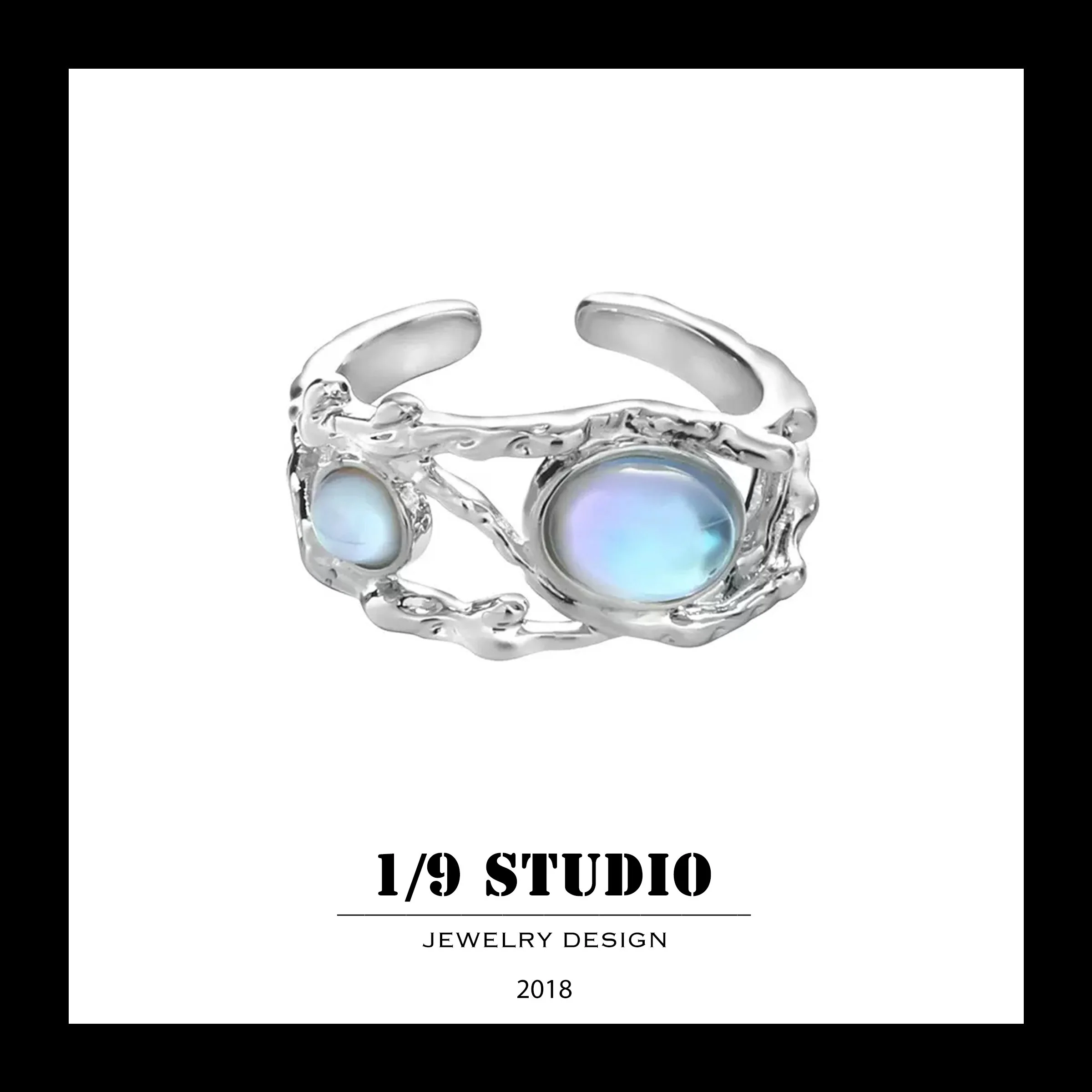 1/9 Studio 925 Sterling Silver Adjustable Ring
