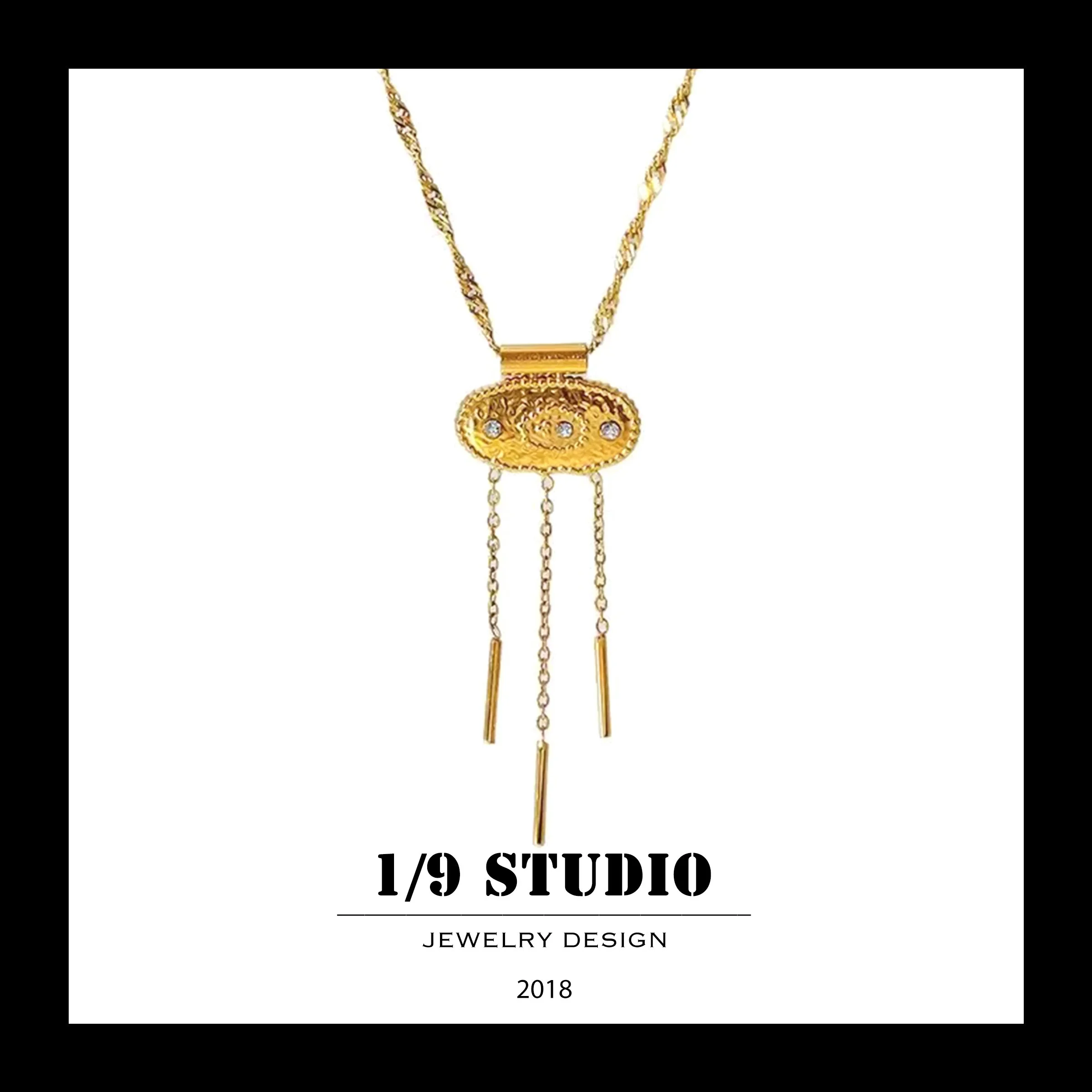 Golden Aura Drip Chain 18K Gold Filled Stainless Steel Adjustable Necklace