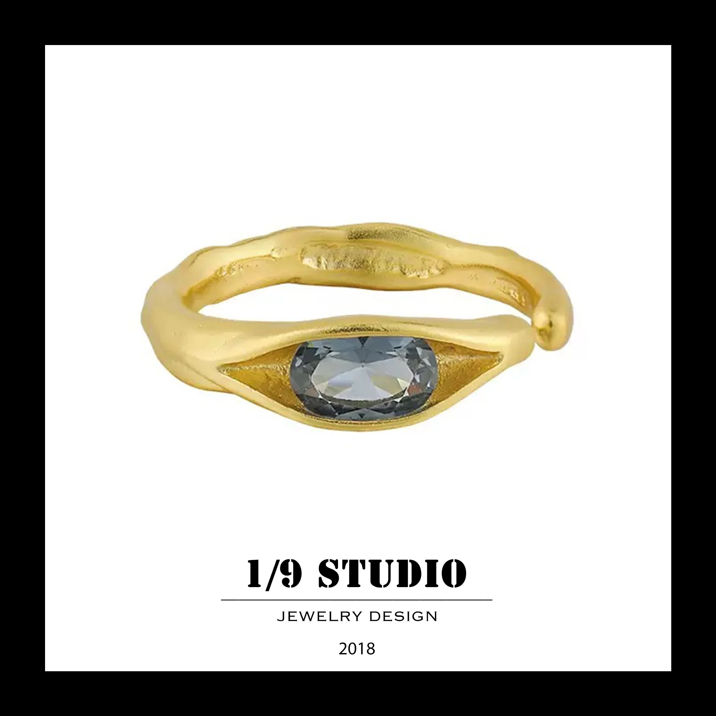 Ethereal Eye 18K Gold Filled Adjustable Ring
