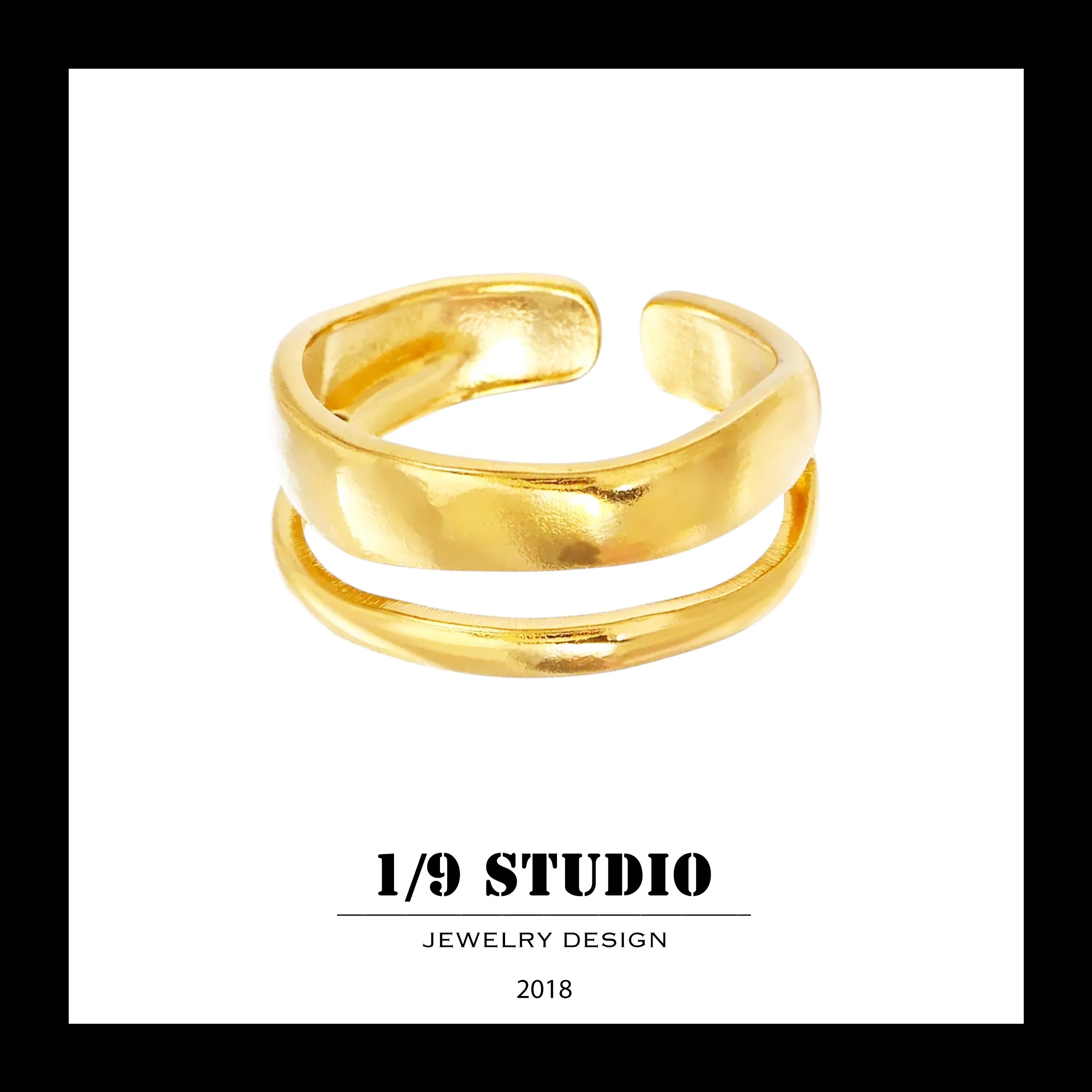 1/9 Studio Gold Filled Adjustable Ring