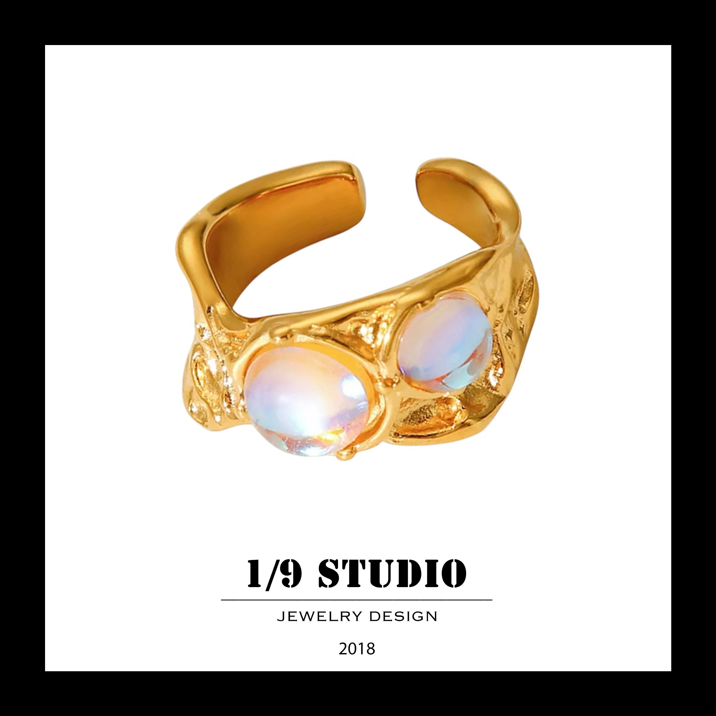 1/9 Studio Gold Filled Adjustable Ring