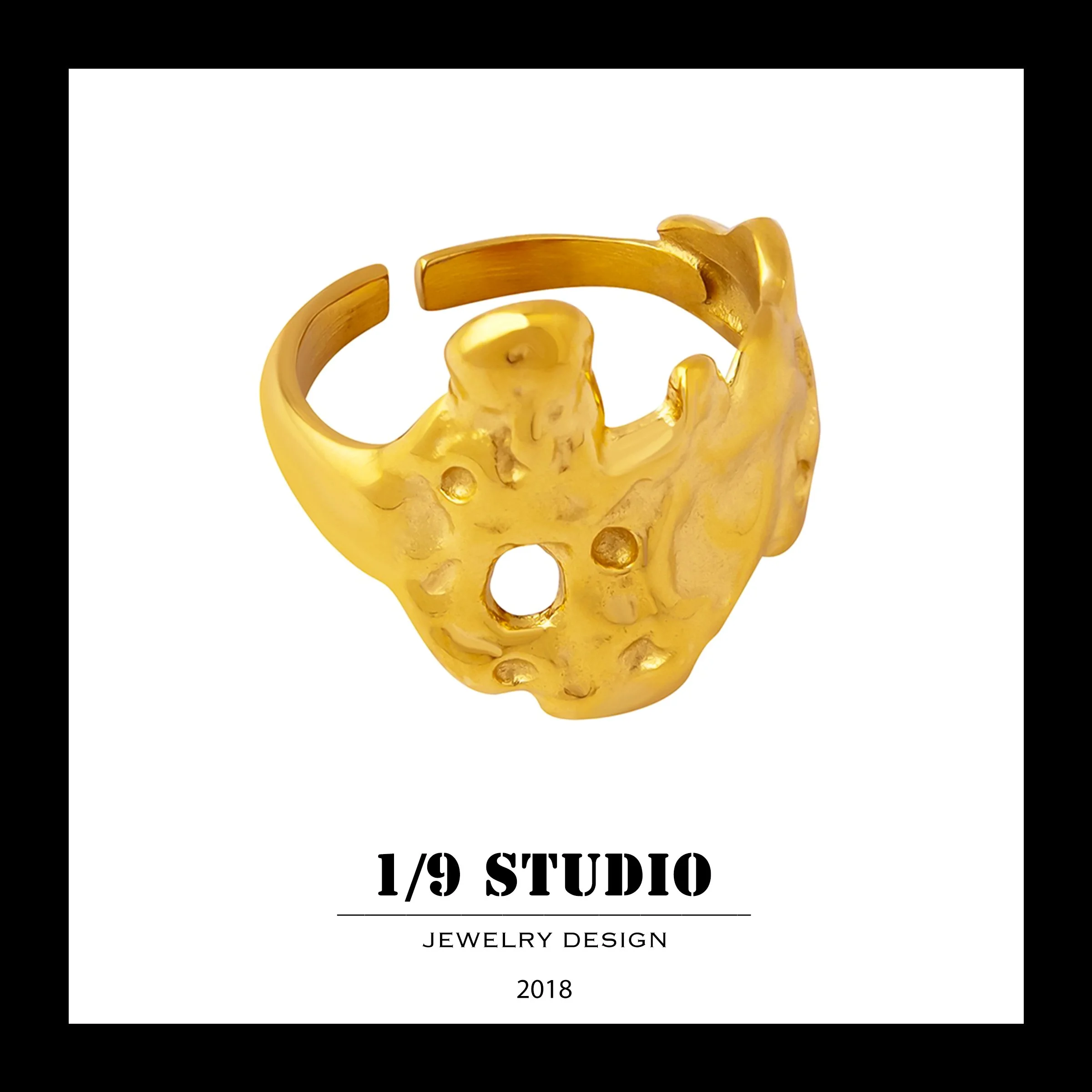 1/9 Studio Gold Filled Adjustable Ring