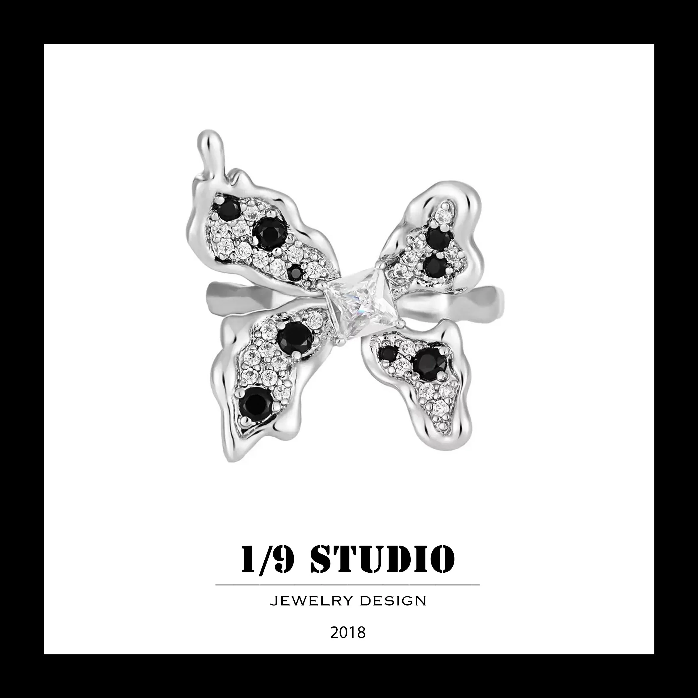 1/9 Studio 925 Sterling Silver Adjustable Ring