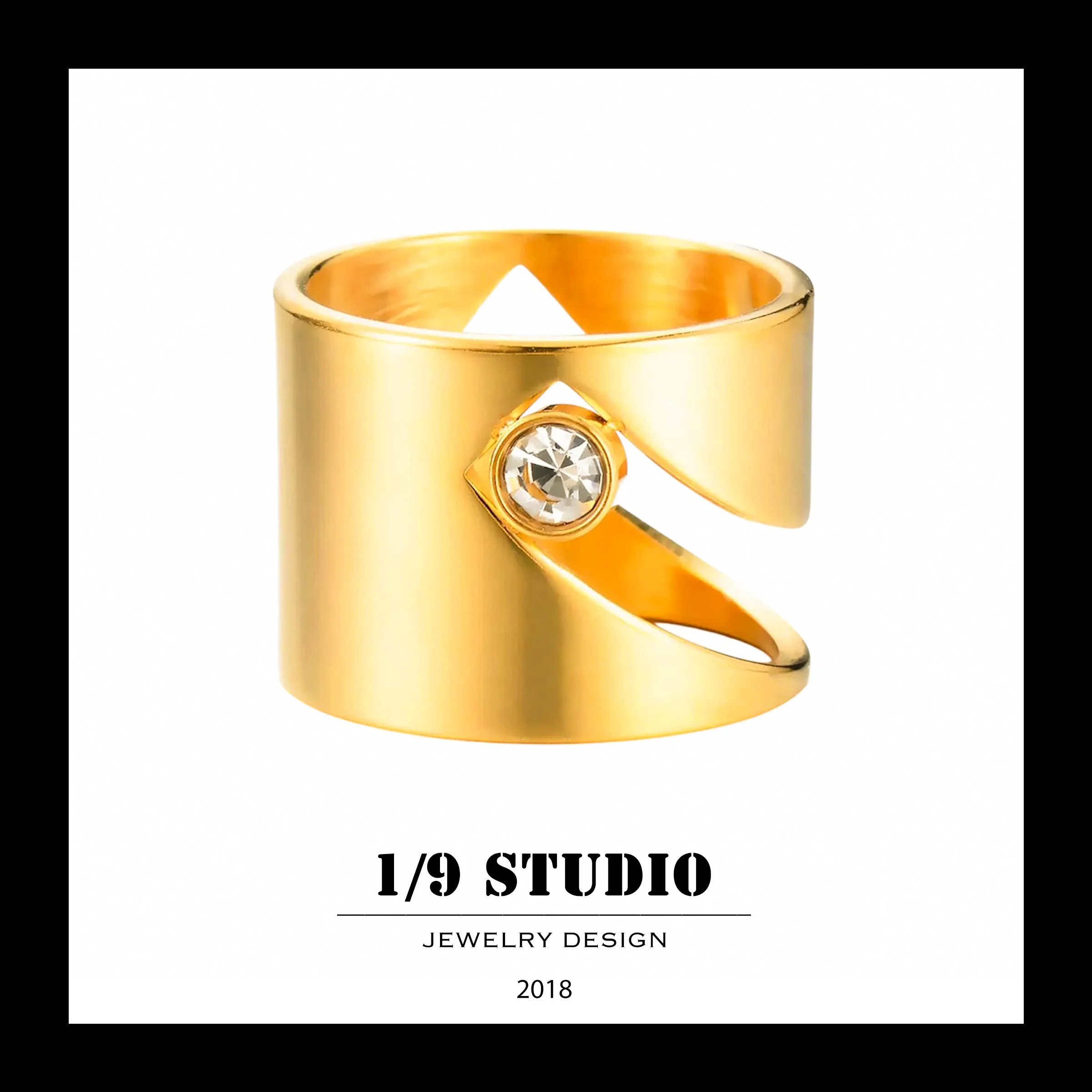 1/9 Studio Gold Filled Adjustable Ring