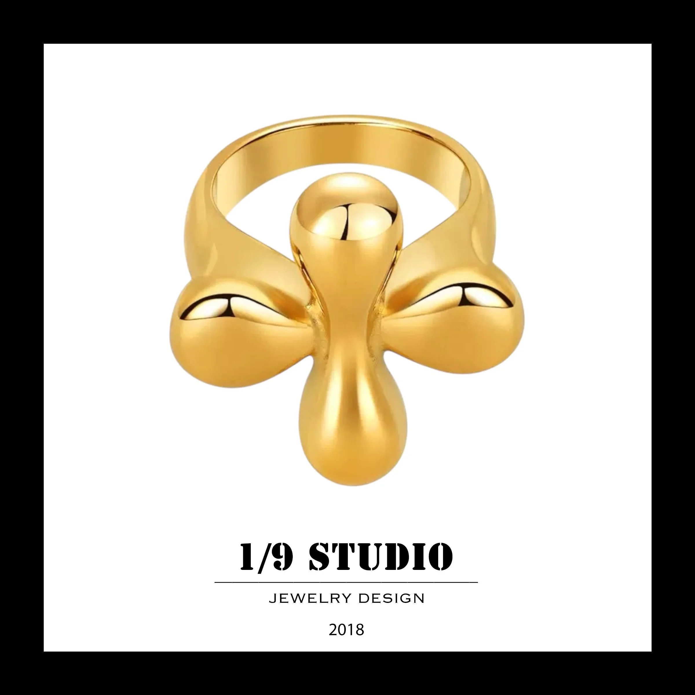 1/9 Studio Gold Filled Adjustable Ring