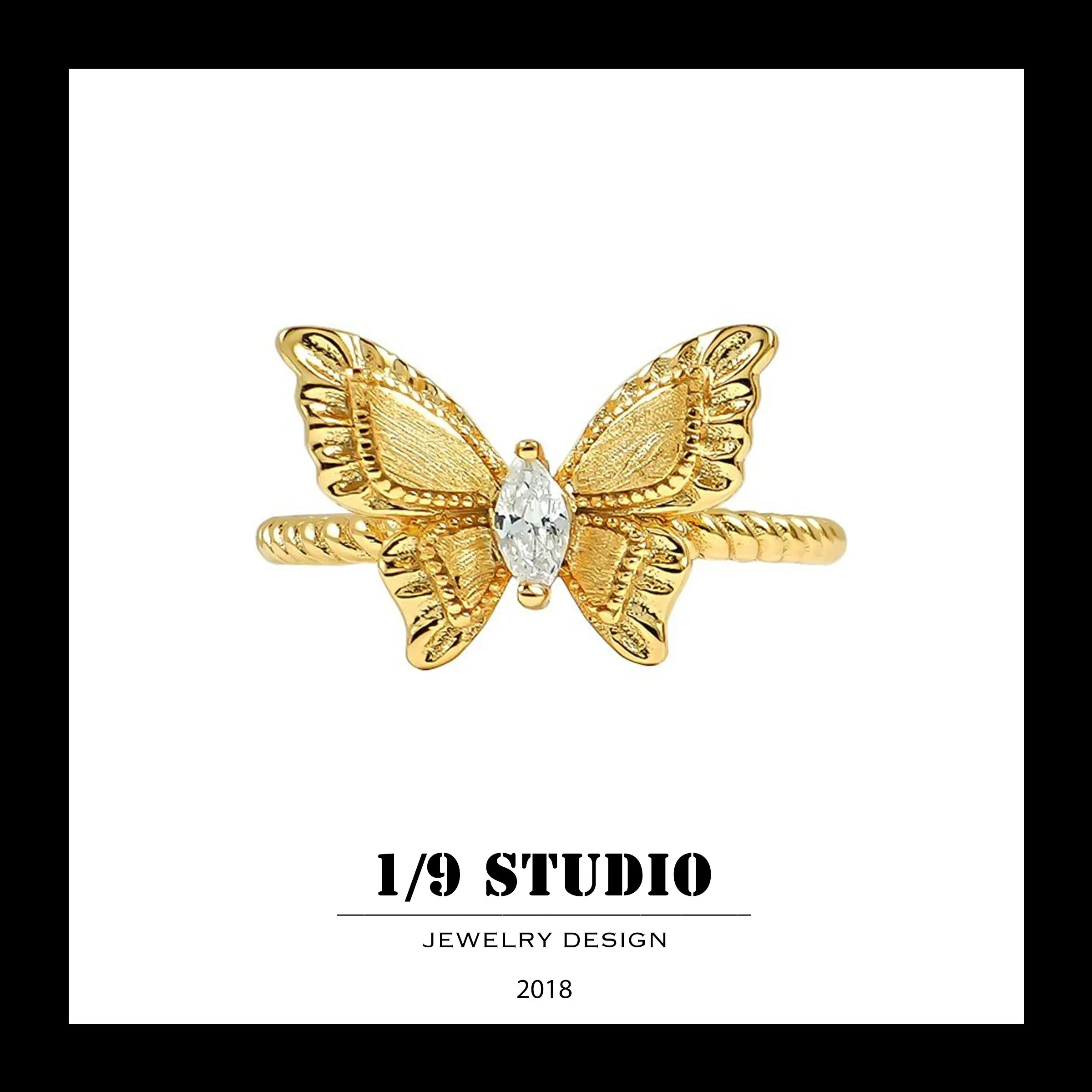 1/9 Studio Gold Filled Adjustable Ring