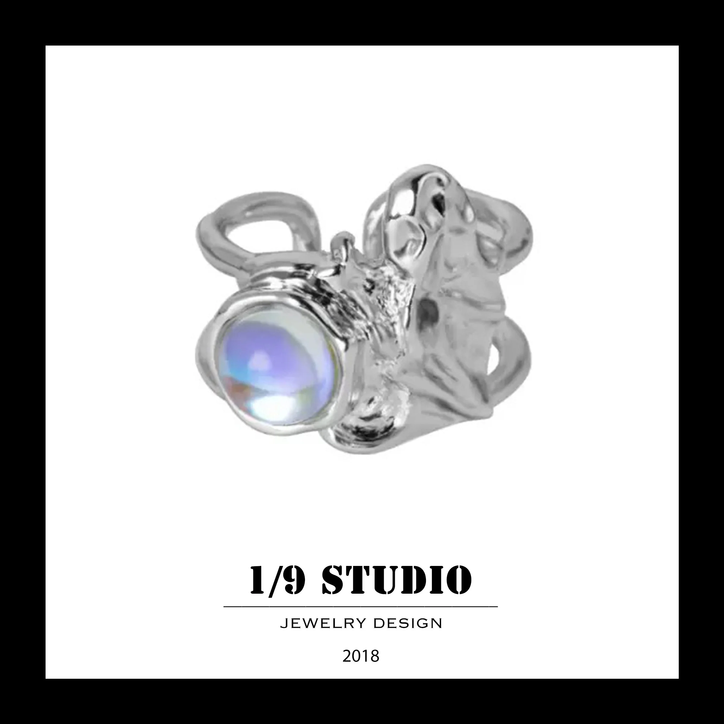 1/9 Studio 925 Sterling Silver Adjustable Ring