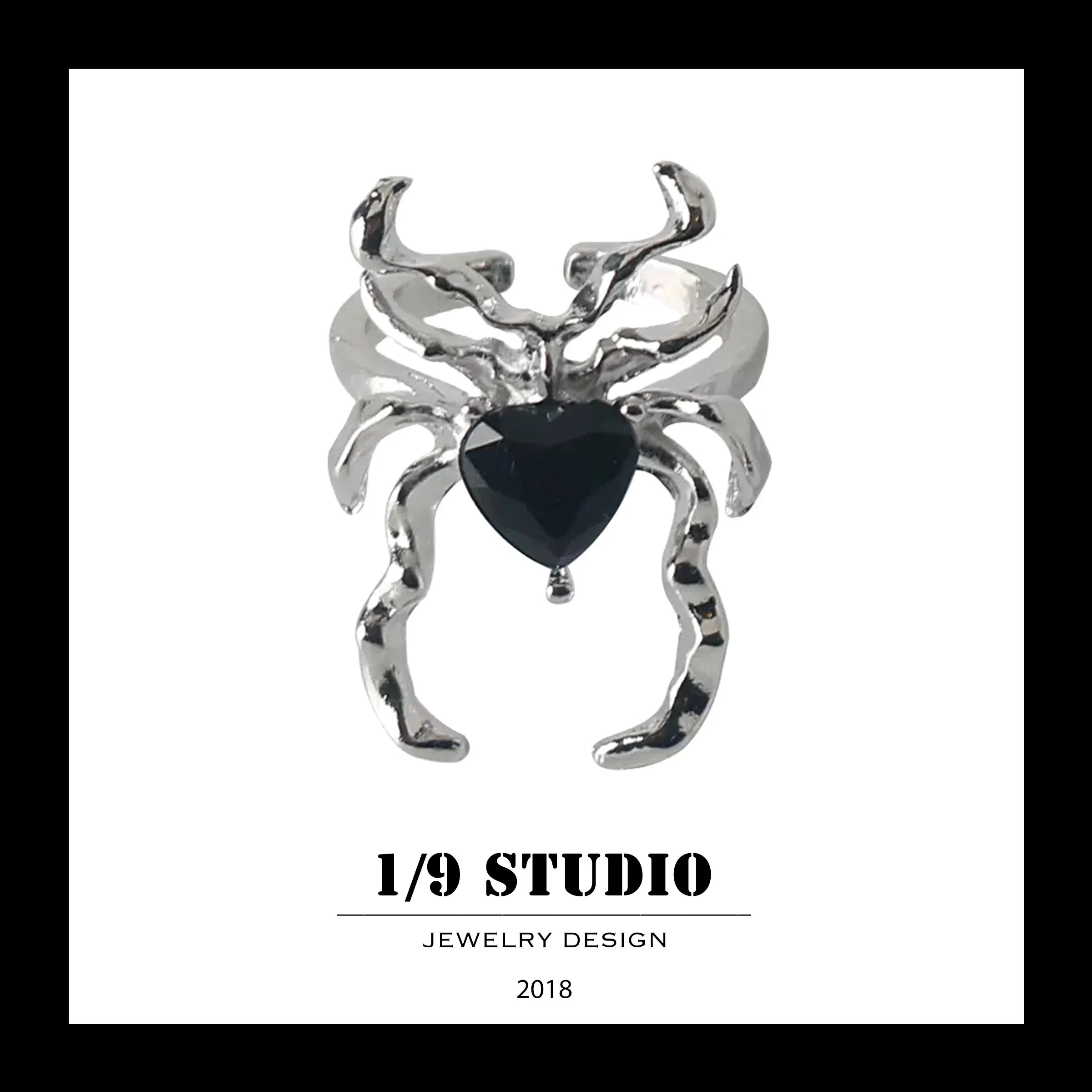 1/9 Studio 925 Sterling Silver Adjustable Ring
