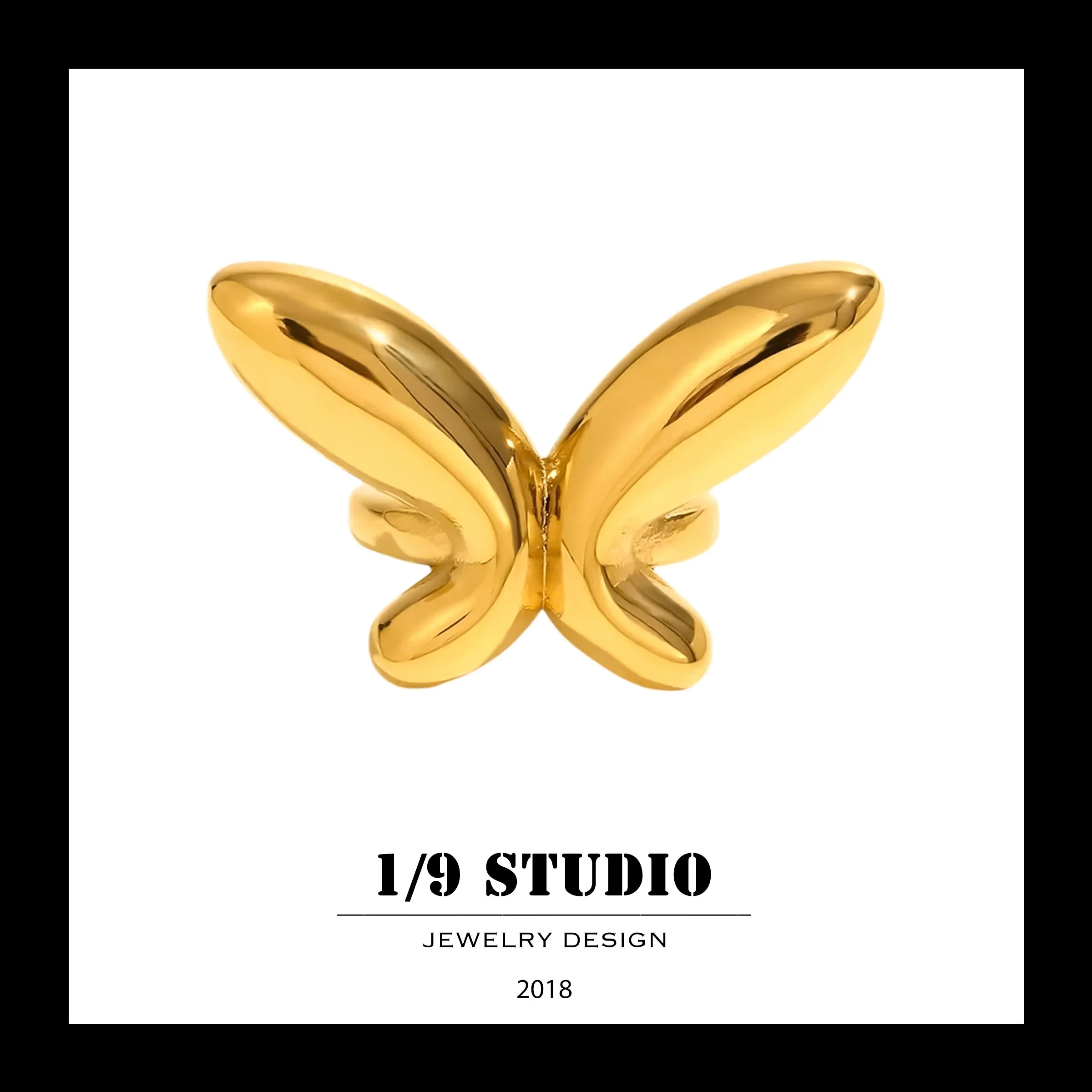 1/9 Studio Gold Filled Adjustable Ring