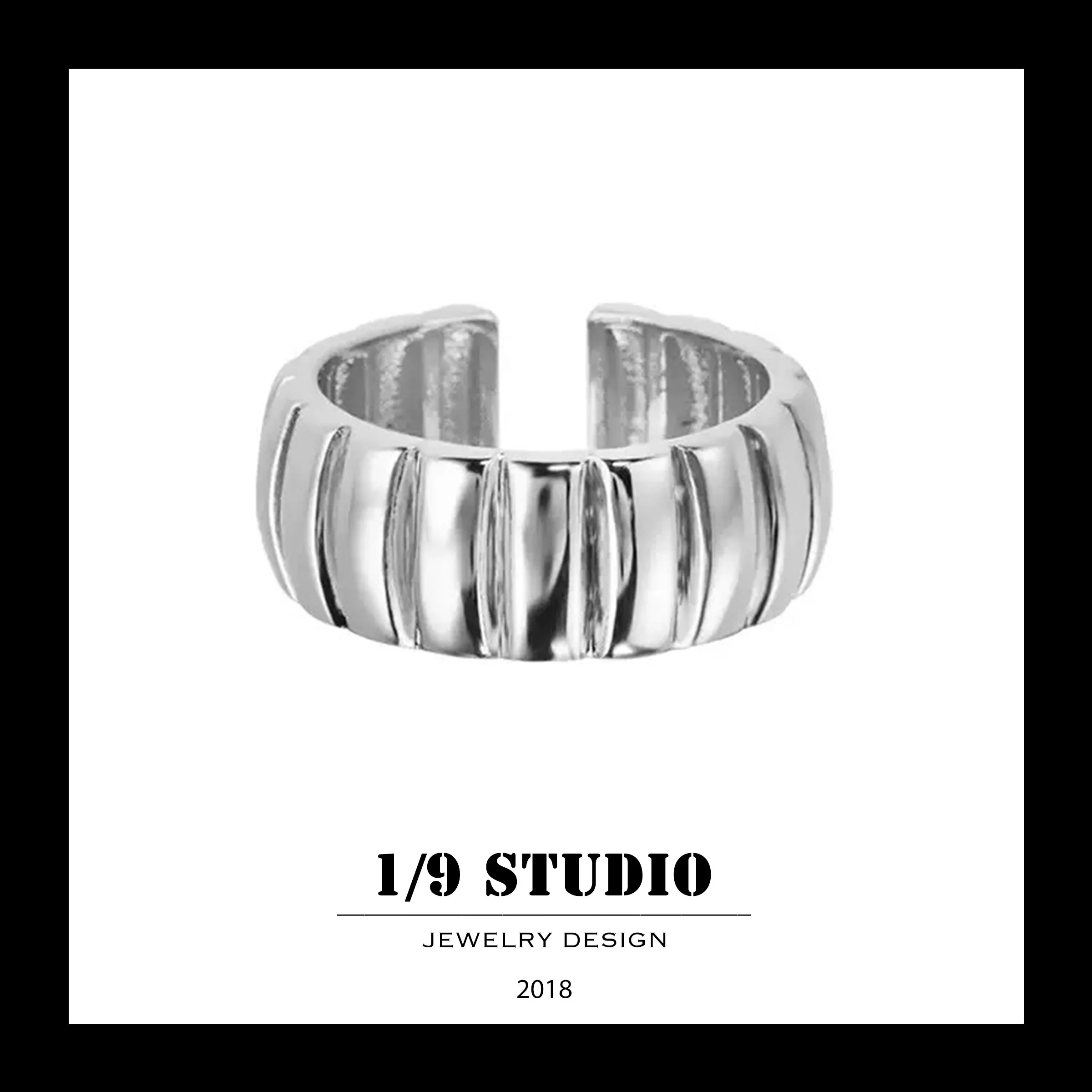 1/9 Studio 925 Sterling Silver Adjustable Ring