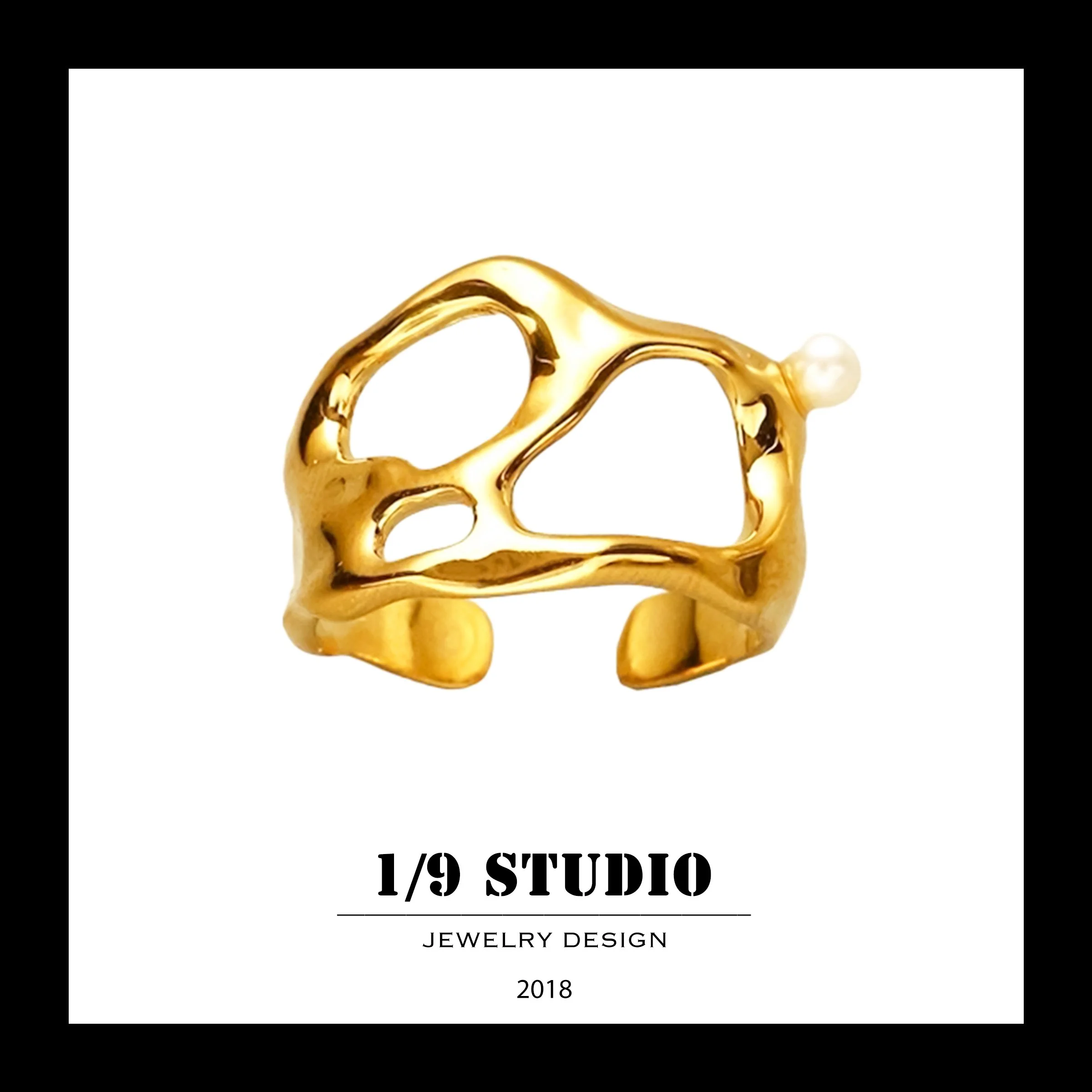 1/9 Studio Gold Filled Adjustable Ring