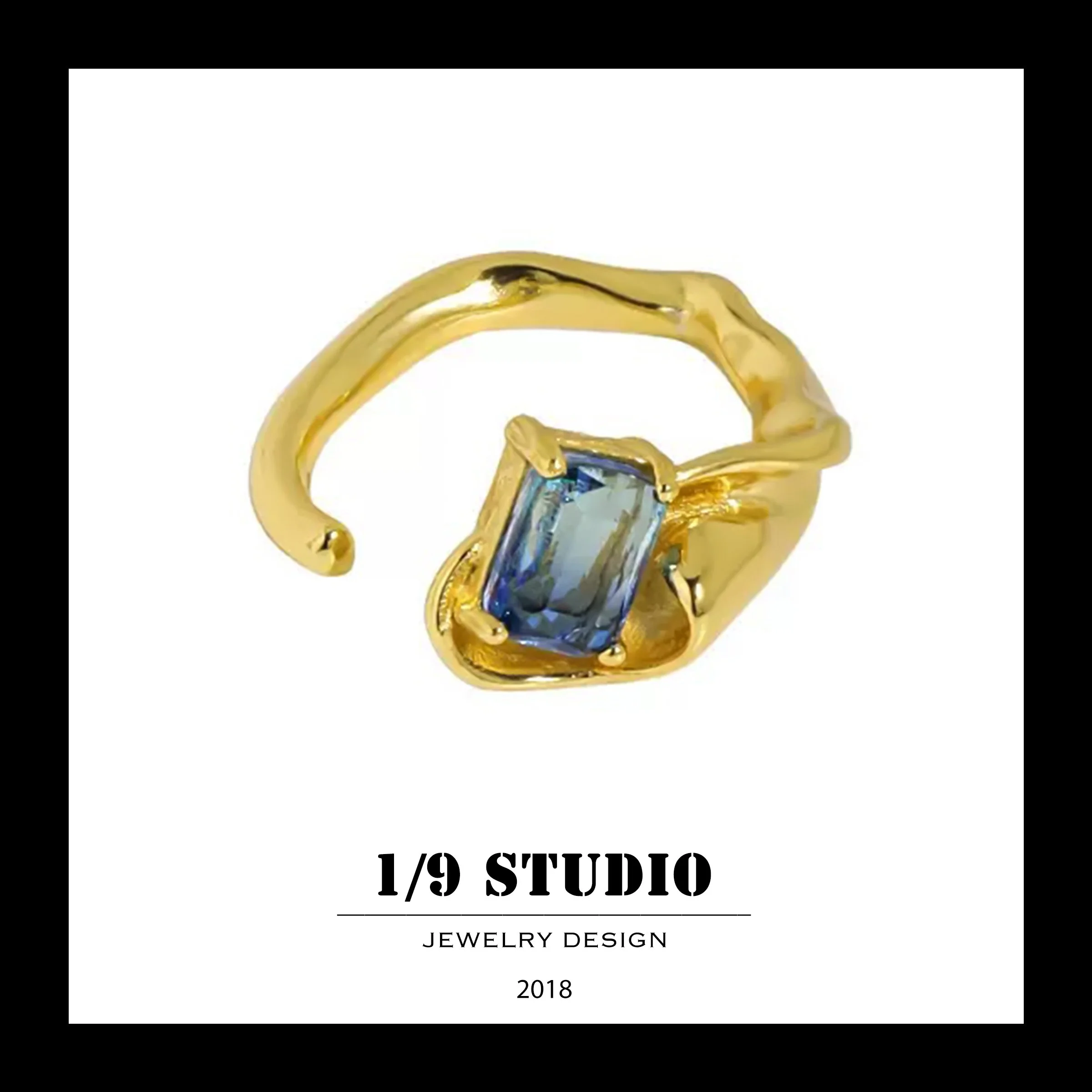 1/9 Studio Gold Filled Adjustable Ring