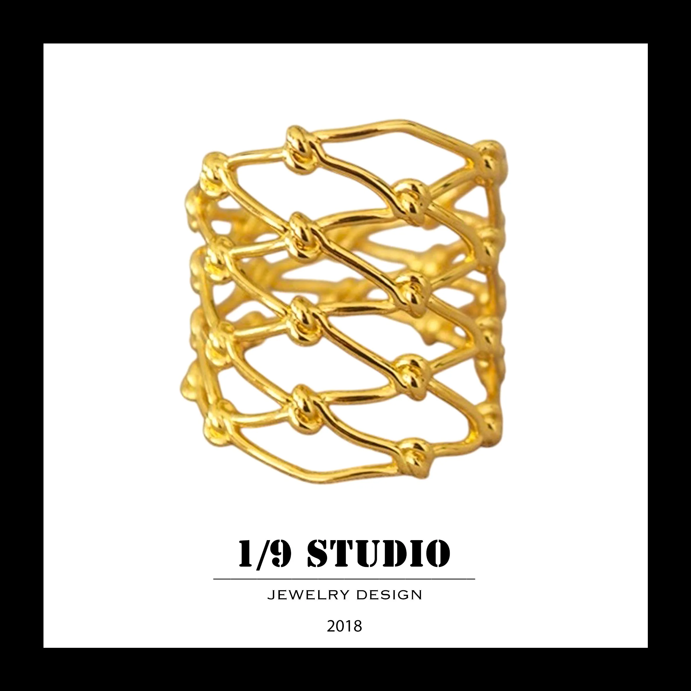 1/9 Studio Gold Filled Adjustable Ring