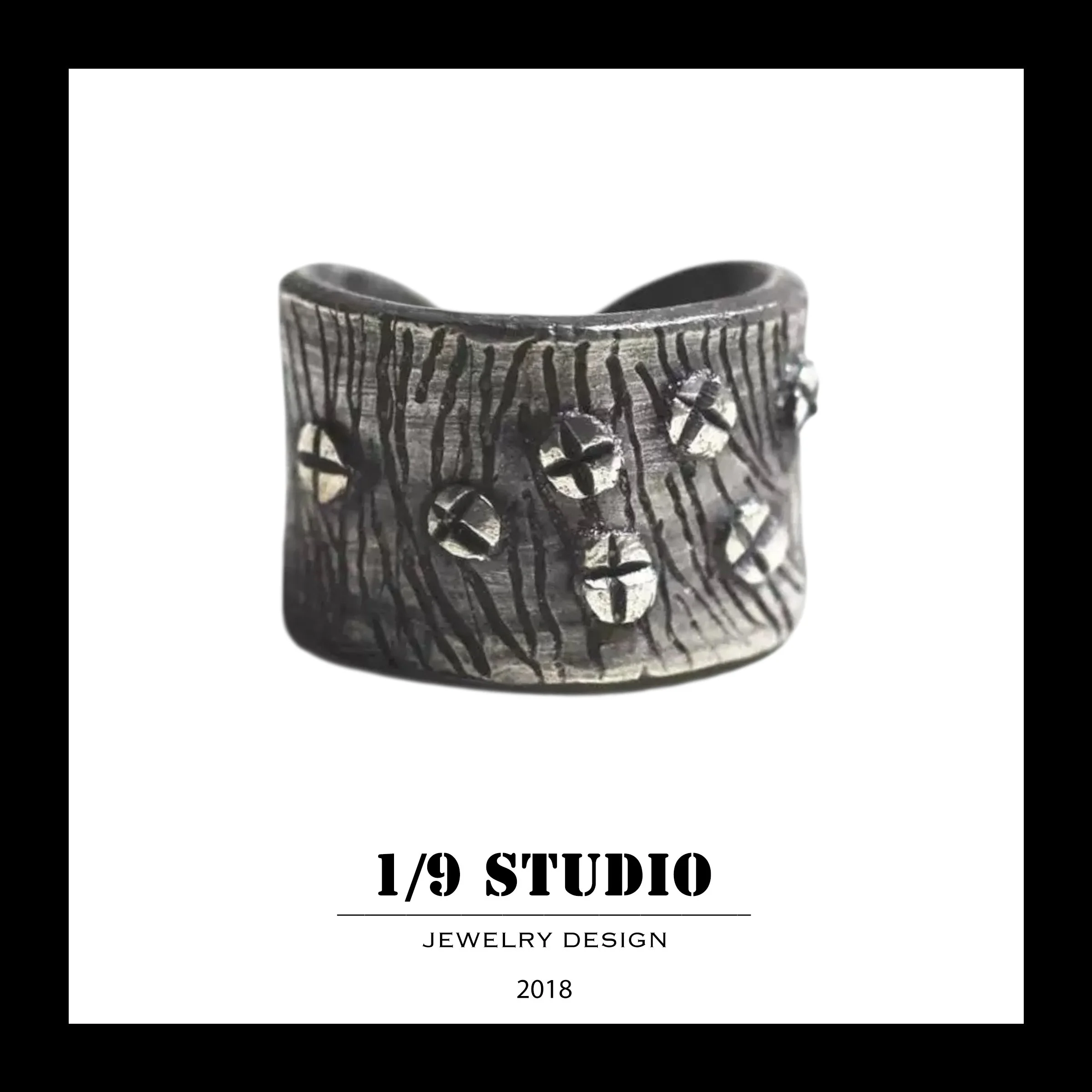 1/9 Studio 925 Sterling Silver Adjustable Ring
