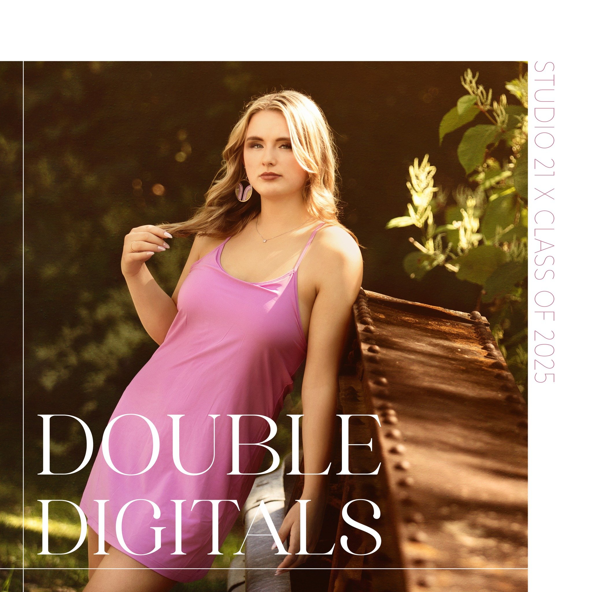 CLASS of 2025. IT. IS. TIME. ⏰

Make your senior year unforgettable with our Double the Digitals exclusive offer. For a limited time, when you book any of our Senior Collections, you'll receive ⚡️DOUBLE⚡️ the digital images!

💥 The Essentials: 20 Di