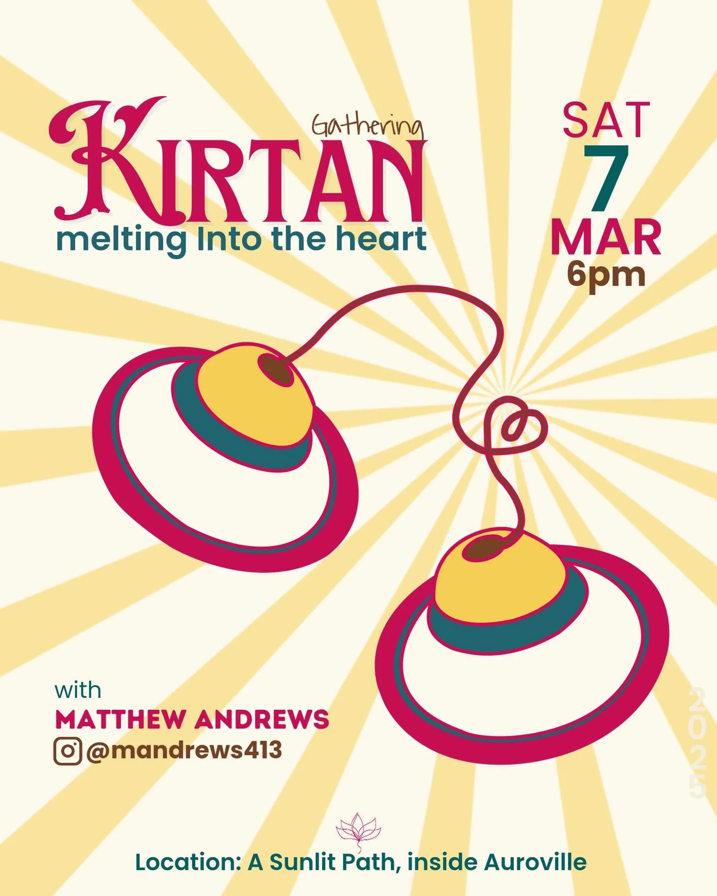 Come for our sweet kirtan offering by Matthew Andrews @mandrews413 at A Sunlit Path @sunlitpathcommunity on March 7th at 6pm. 

This will be our last event at this location. Join us to celebrate and say goodbye to all that has been over these last fo