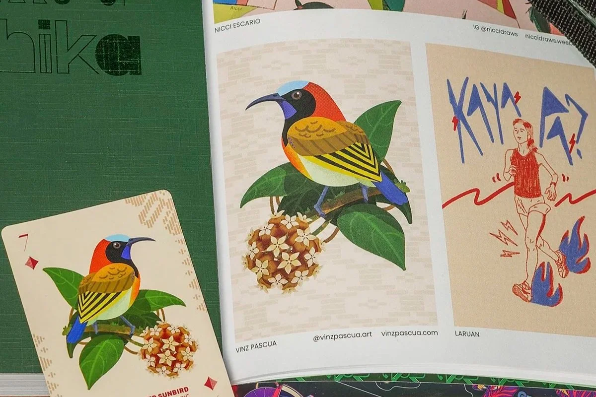 Maroon-naped Sunbird Illustration from Graphika Manila