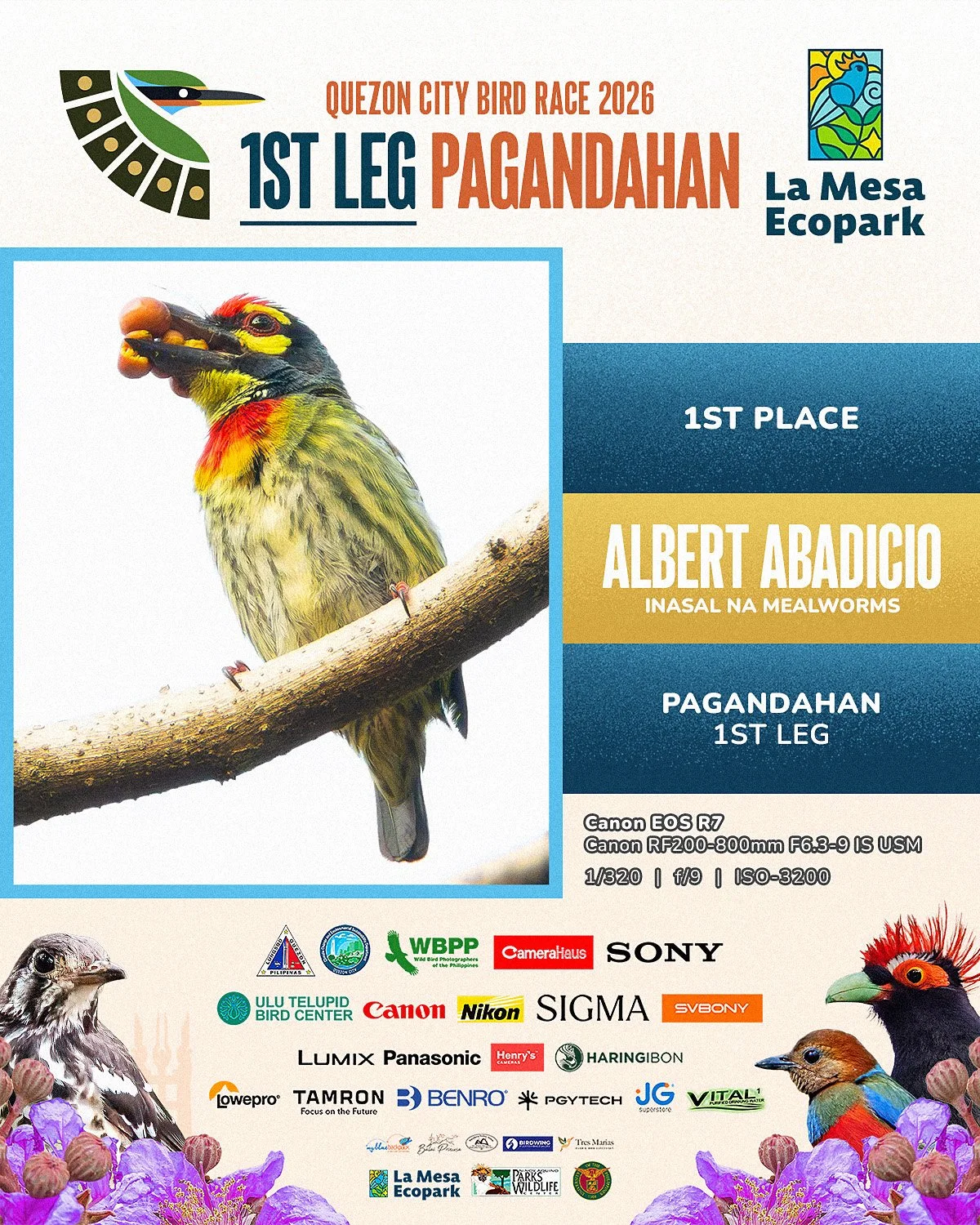 Quezon City Bird Race PAGANDAHAN 1ST LEG 1ST PLACE new.jpg