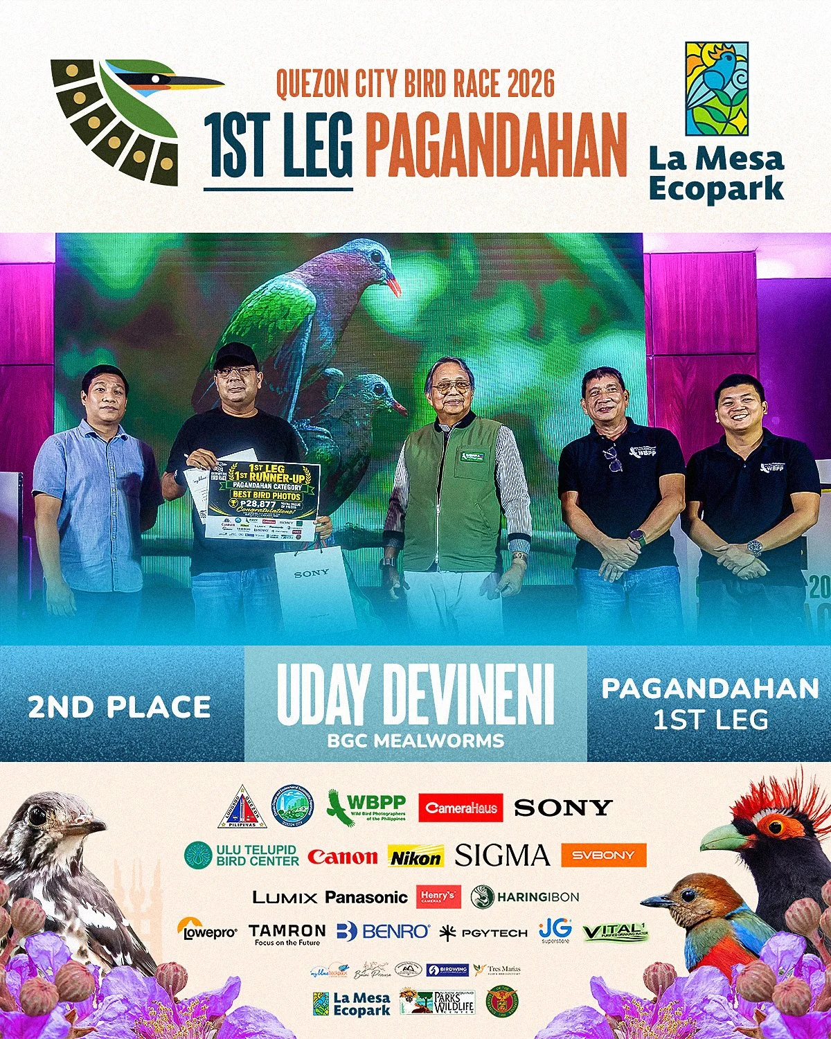 Quezon City Bird Race PAGANDAHAN 1ST LEG 2nd PLACE.jpg