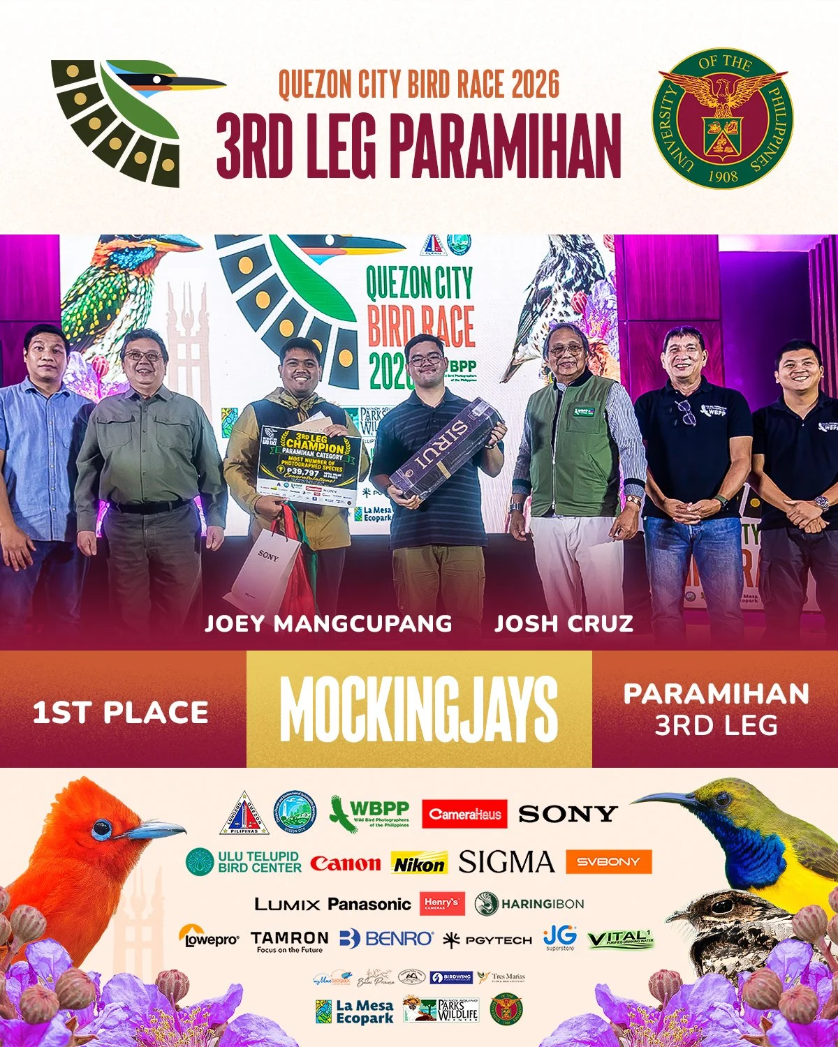 Quezon City Bird Race PARAMIHAN 3RD LEG 1ST PLACE.jpg