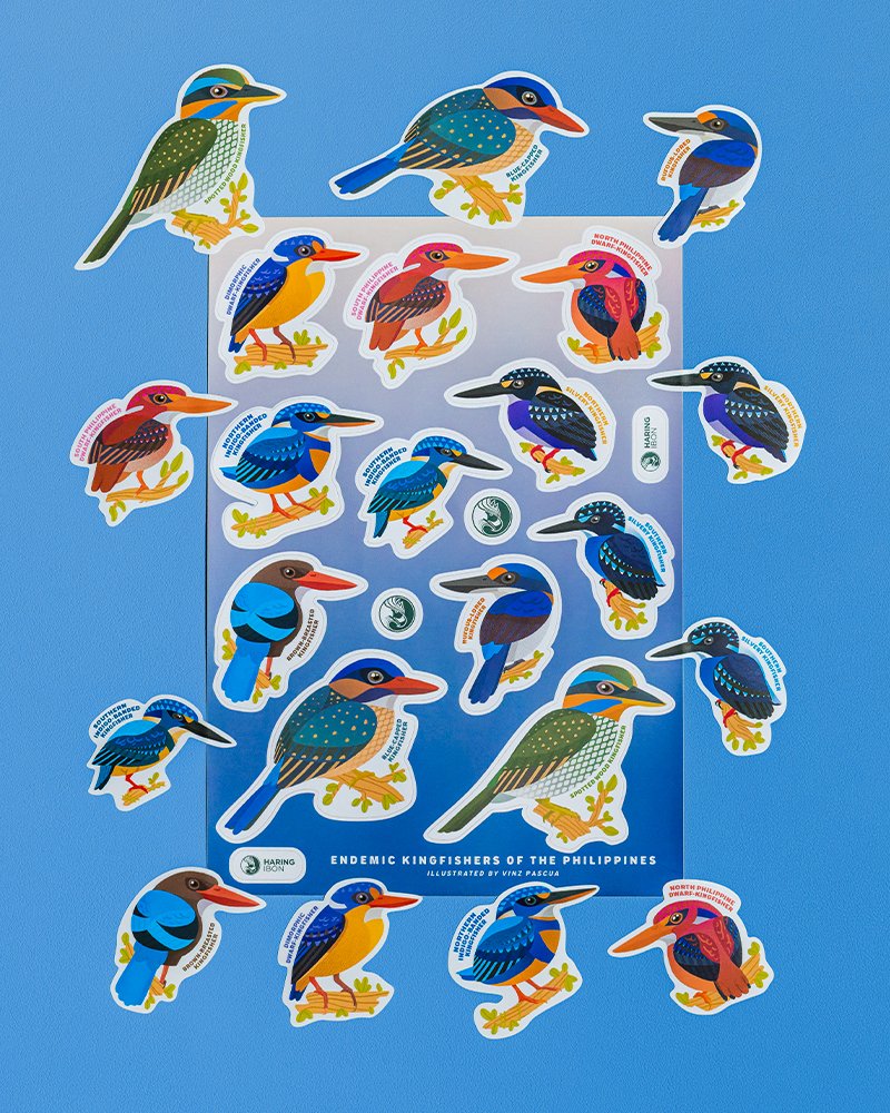 Vinz Pascua Birds of the Philippines Sticker Sheets - Kingfishers.jpg