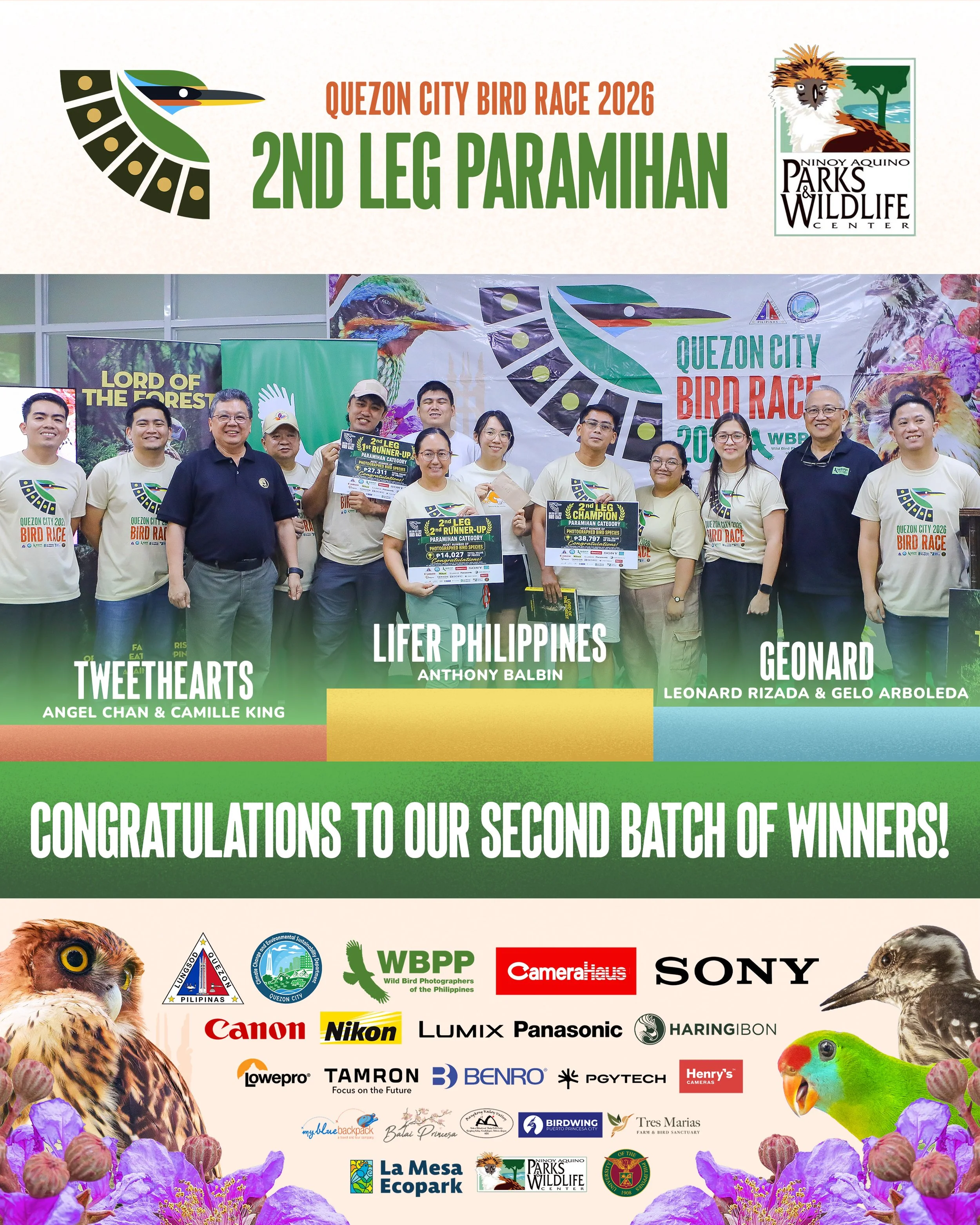 Quezon City Bird Race PARAMIHAN 2ND LEG winners.jpg