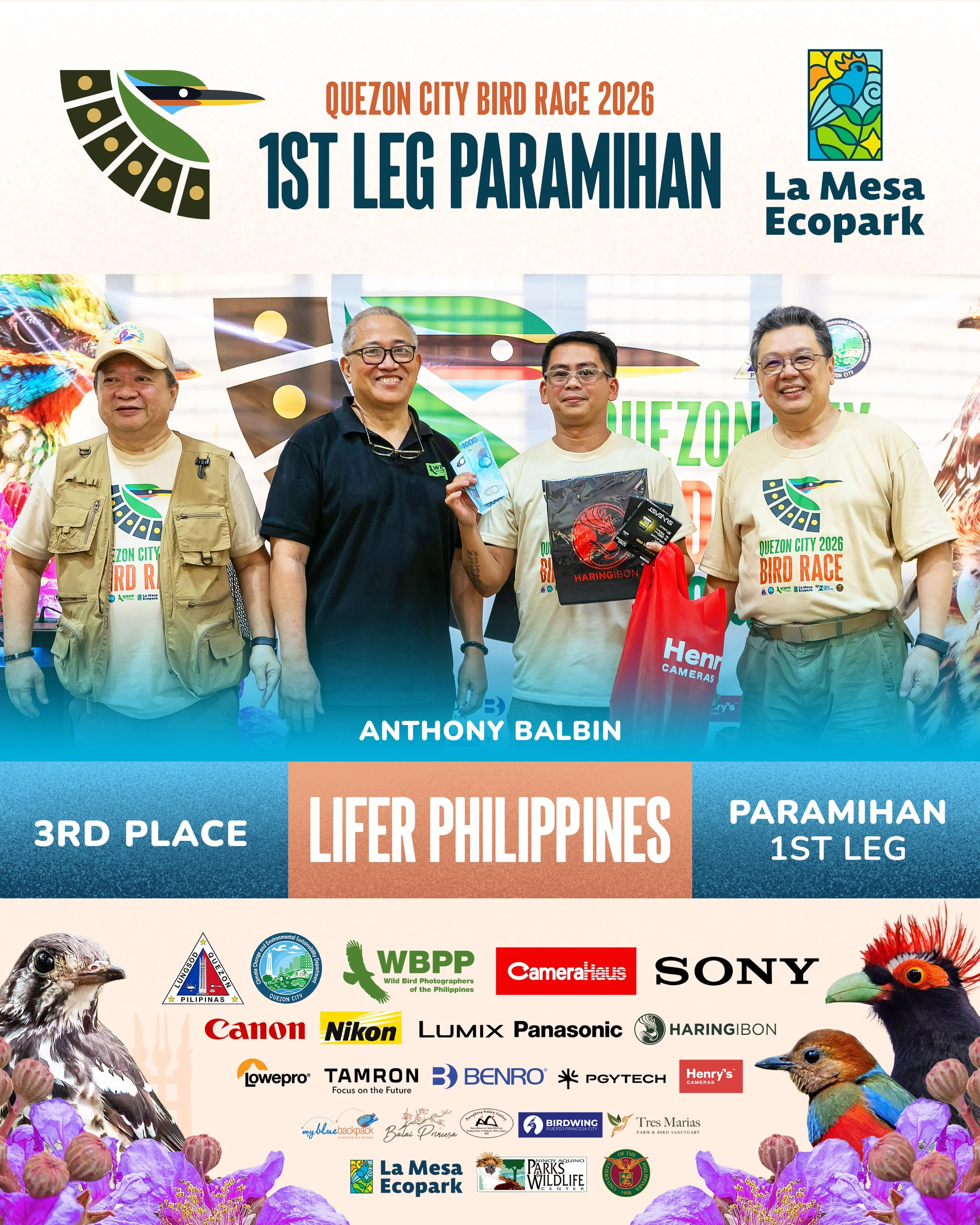 Quezon City Bird Race PARAMIHAN 1ST LEG 3RD PLACE.jpg