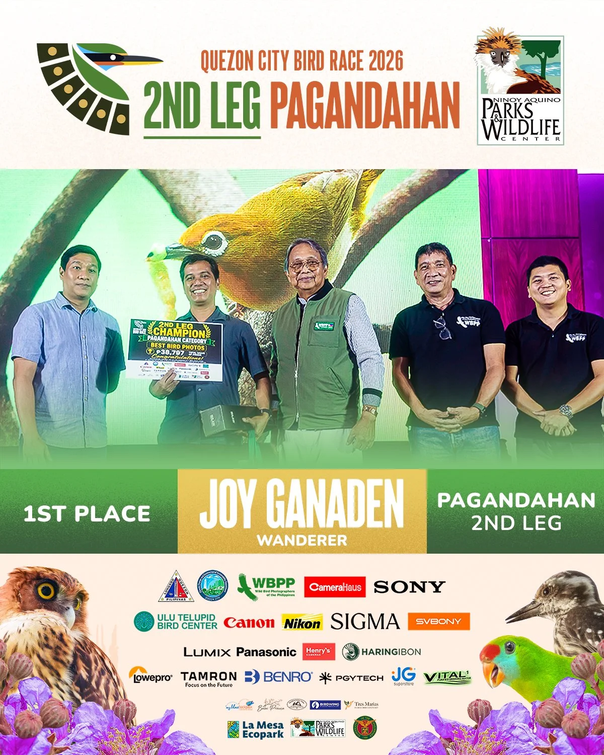 Quezon City Bird Race PAGANDAHAN 2ND LEG 1ST PLACE.jpg