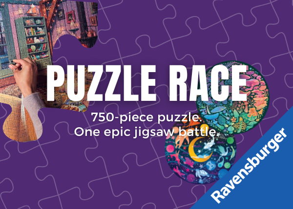Advanced Ravensburger Puzzle Race 750 pieces - Snakes &amp; Lattes Tucson