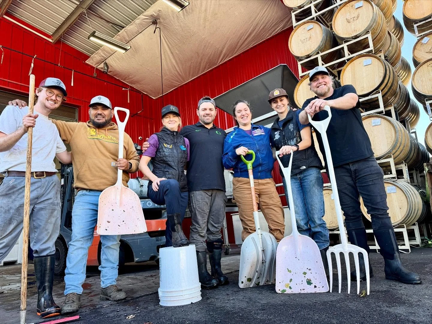 Just finished processing the last of the Pinot Noir for 2025! Big thanks to everyone involved from the vineyard crews, the volunteers, and especially the 2025 Purple Hands team.
