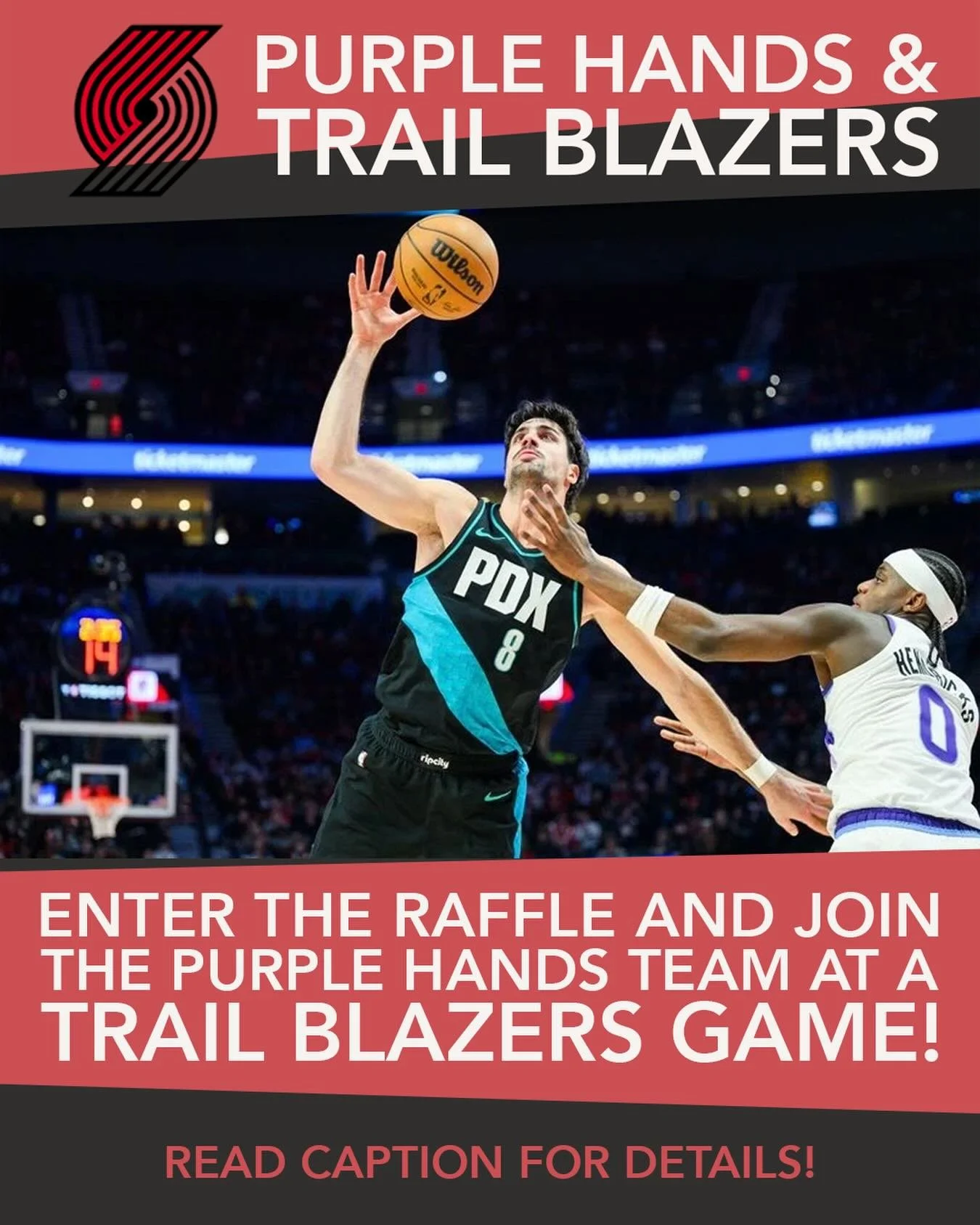 Enter for a chance to join the Purple Hands team for a night at the @moda_center 🍷🏀

Purchase 3 bottles or more by February 16th and you&rsquo;ll be entered to win two club-level tickets to the Trail Blazers vs. Pacers on March 8th, plus pre-game p