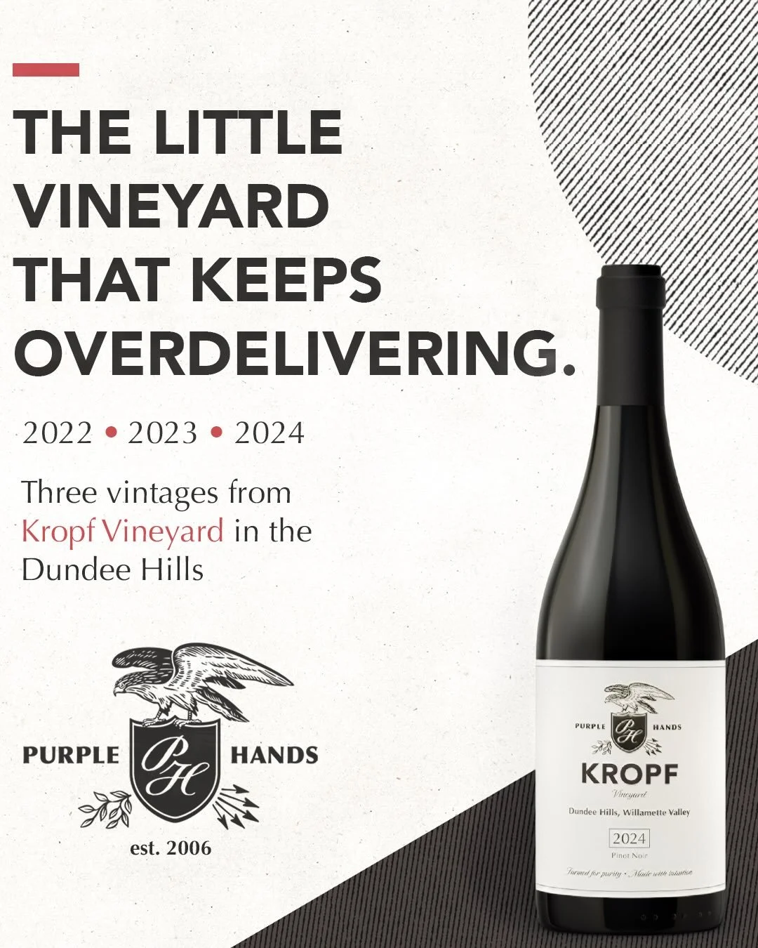 The little vineyard that keeps over delivering.

Tucked into the Dundee Hills, Kropf Vineyard is just two acres in size, yet it continues to produce some of the most acclaimed wines in our cellar, including back-to-back 94 point scores from @wine_spe