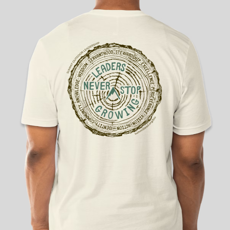 'Leaders Never Stop Growing' Inspirational T-shirt