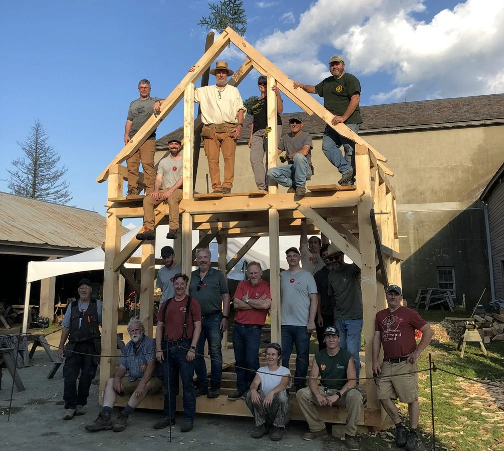 Building a Dutch house as a timber framing workshop using only hand tools and mortise and tenon joinery ...