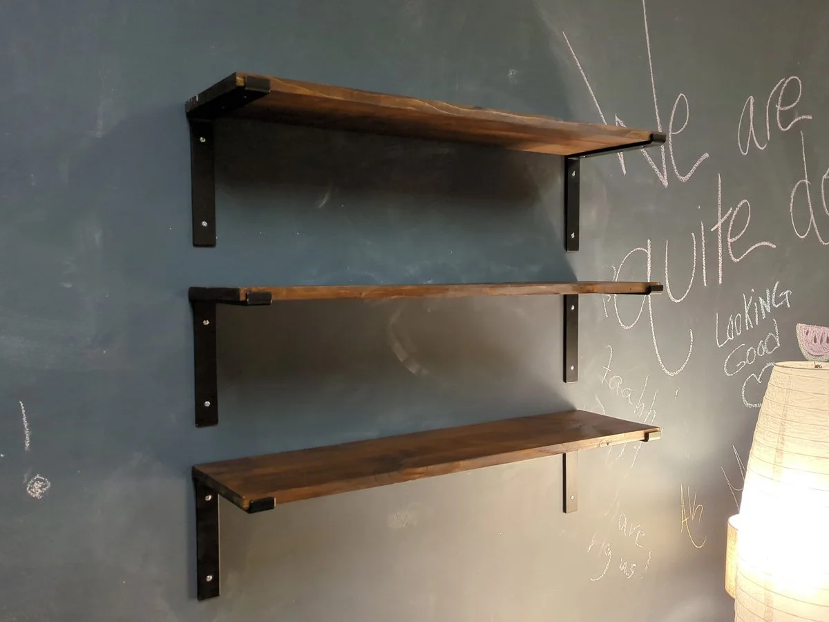 Tiered floating shelves ...