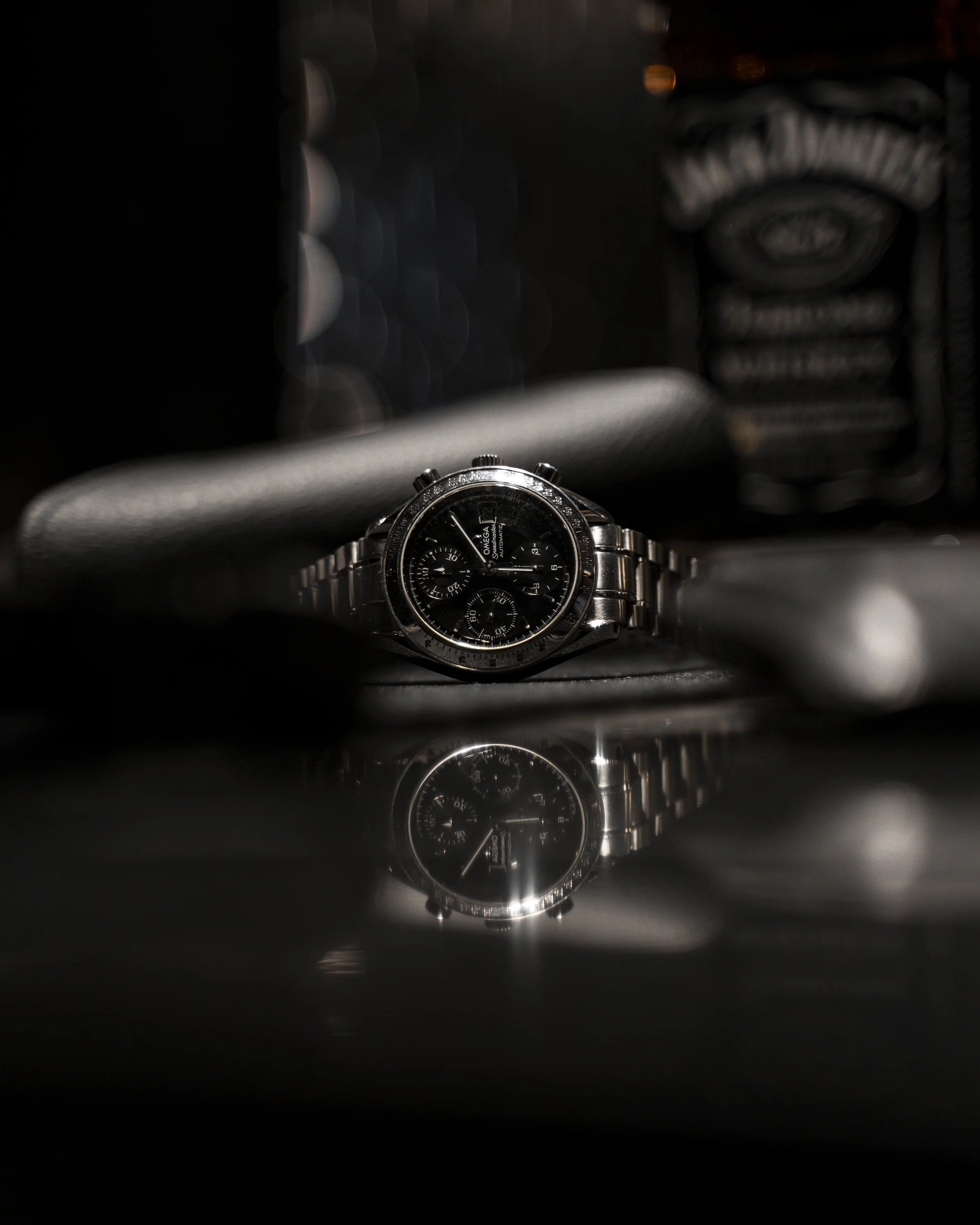 Omega Speedmaster with a black dial - product photography in Charlotte, North Carolina