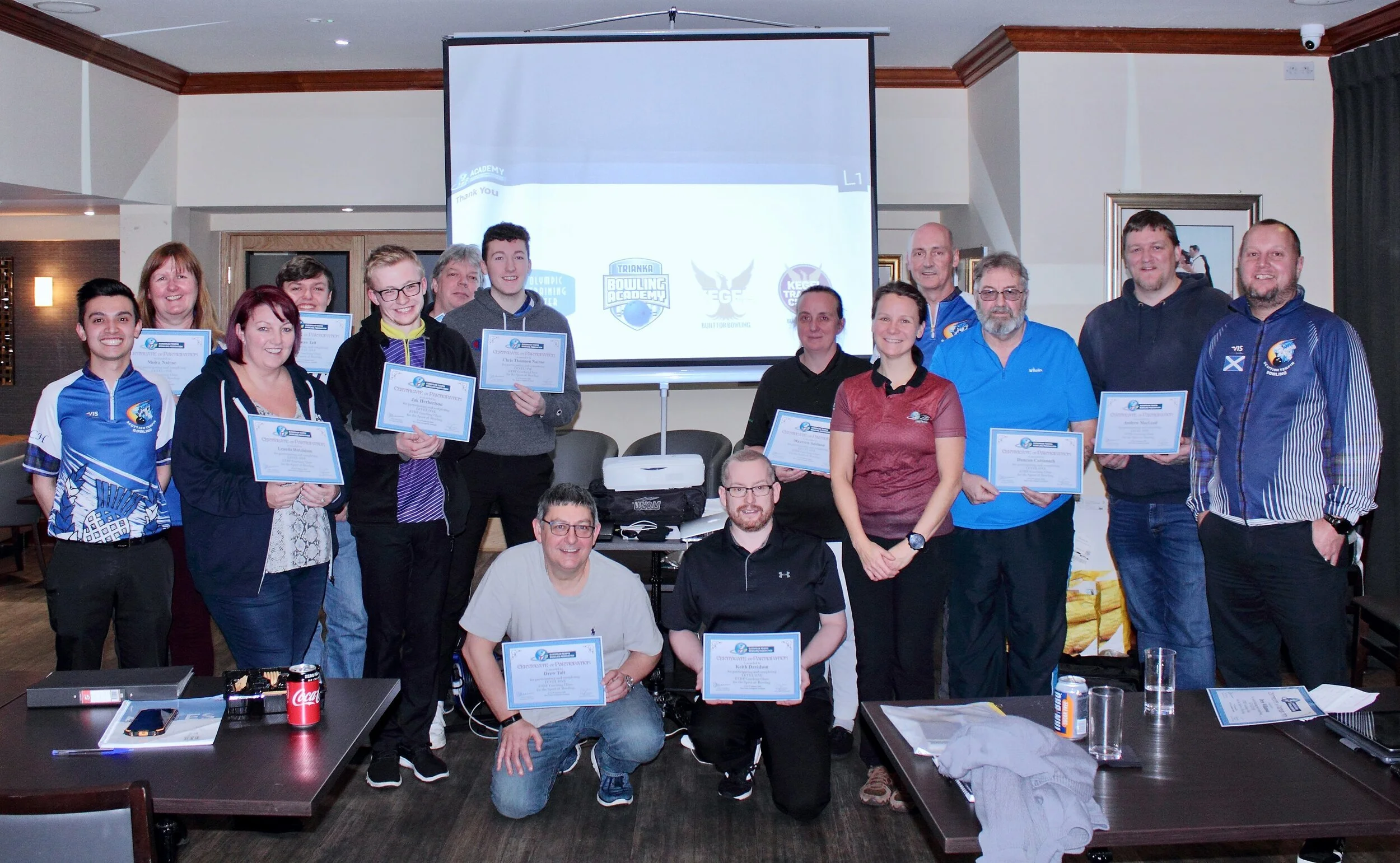 New Level I Coaches from Scotland with new ETBF Level I Instructors