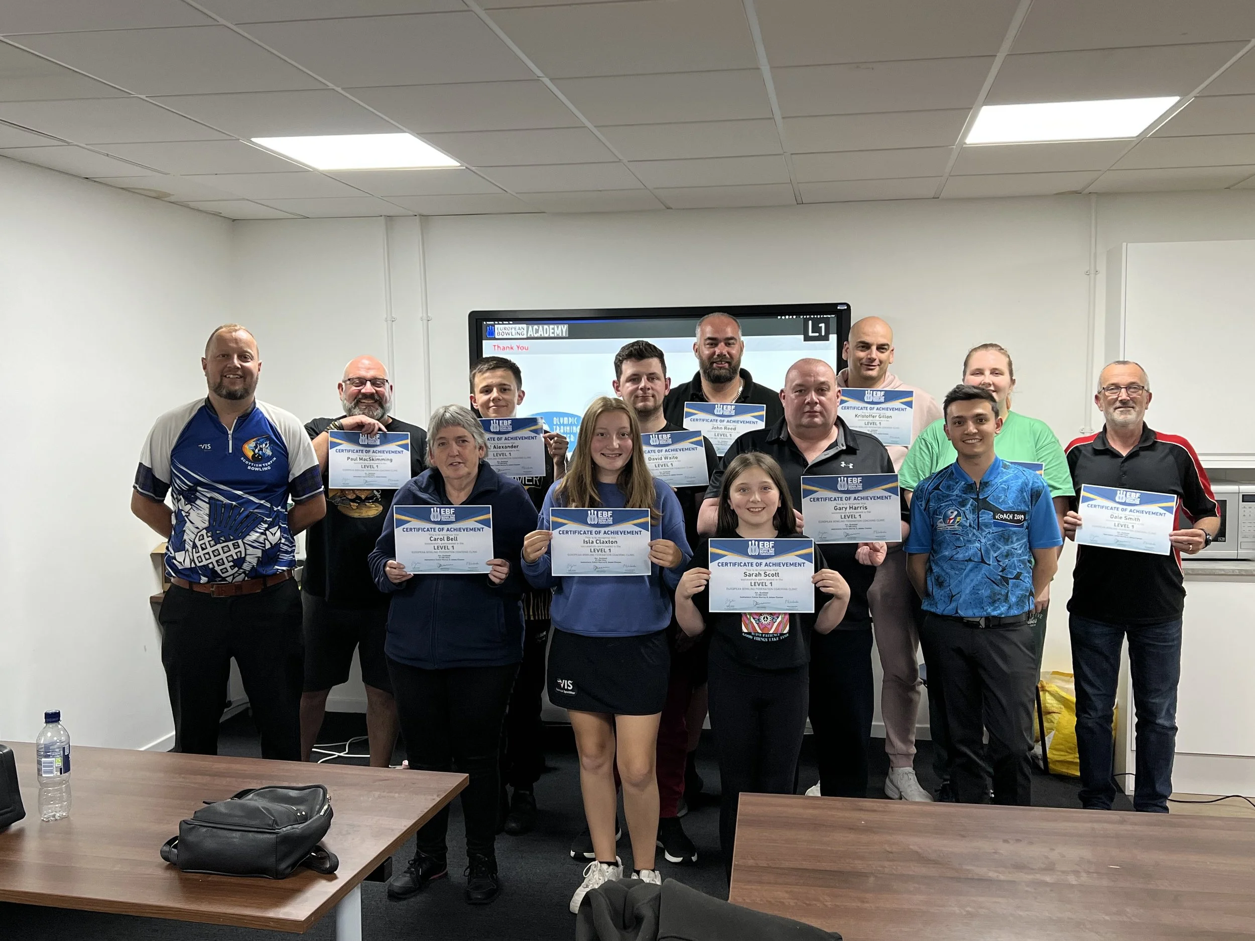 NEW EBF LEVEL I COACHES FROM SCOTLAND