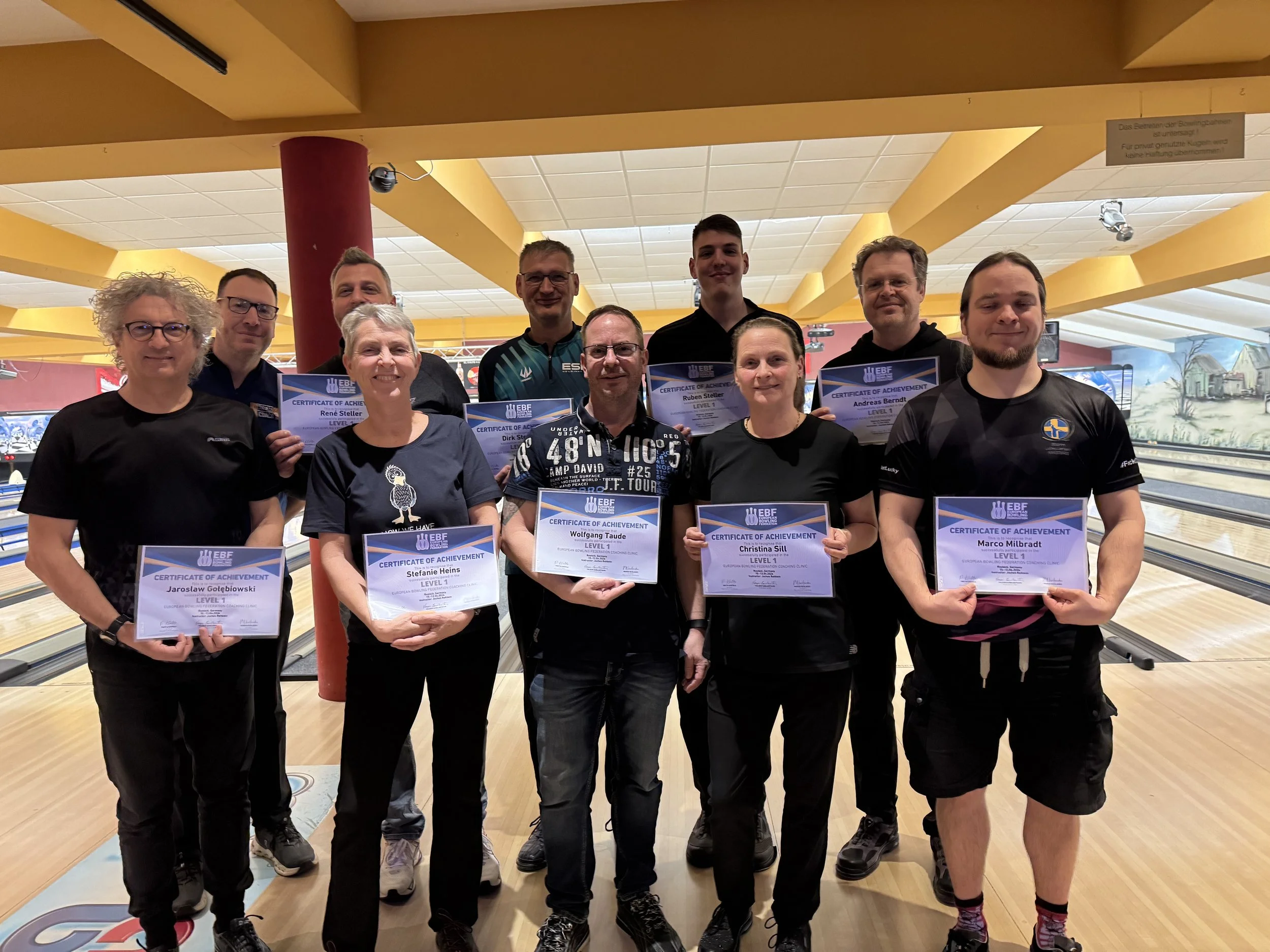 NEW EBF LEVEL I COACHES FROM GERMANY 