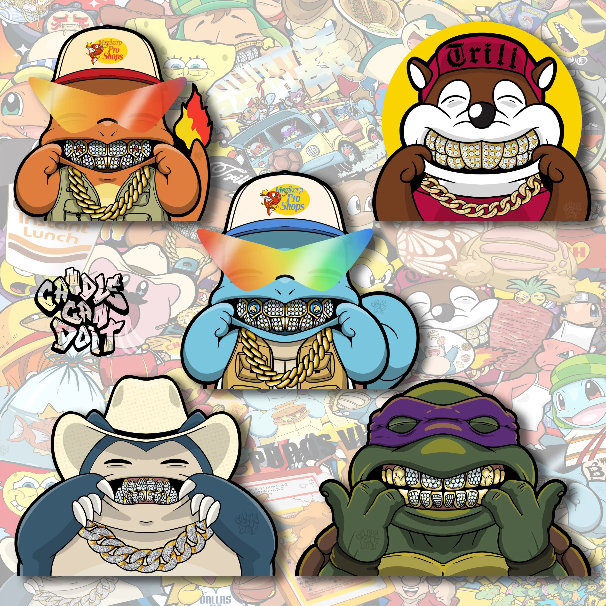Grill Trill Sticker Collection